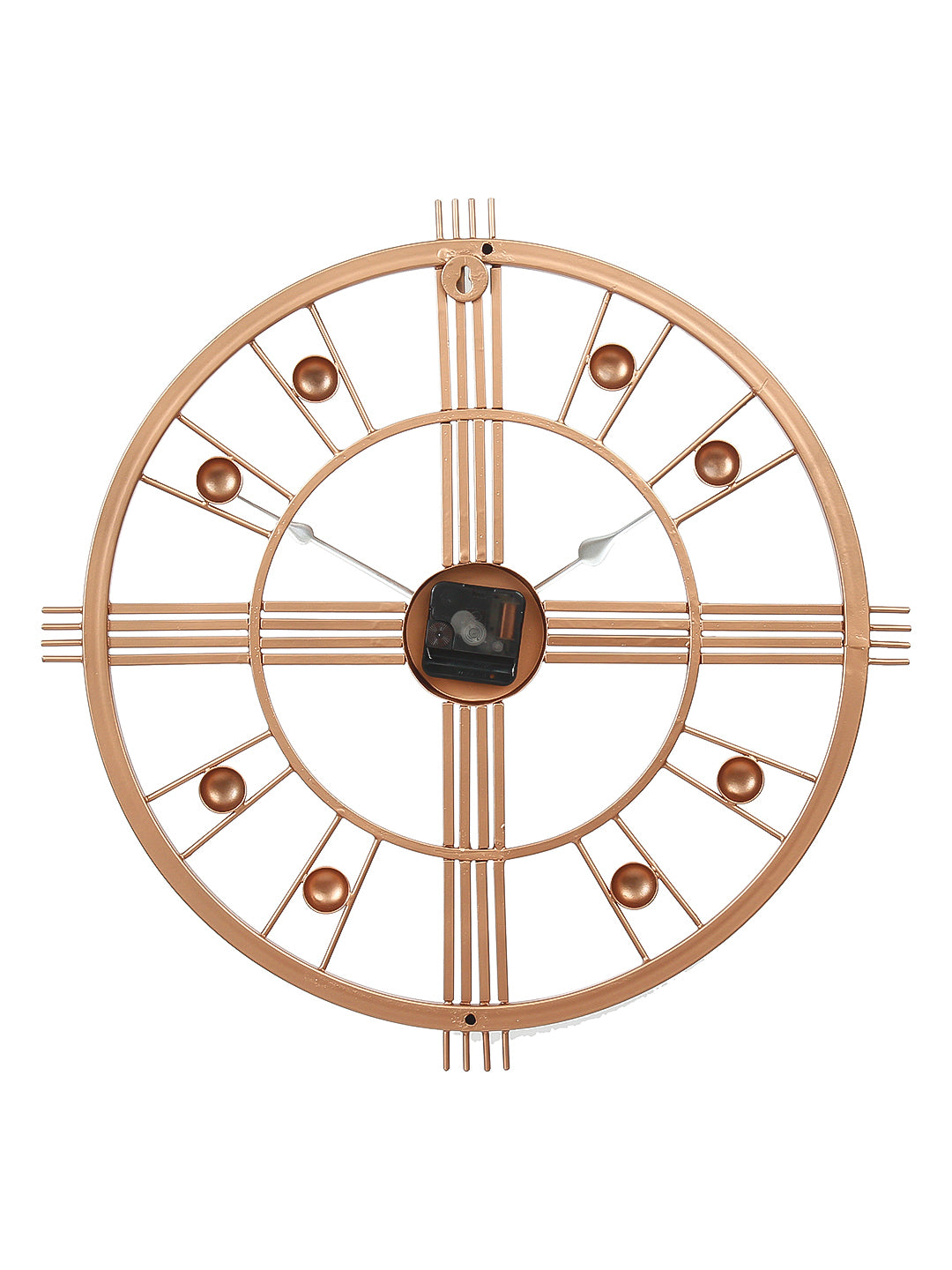 Copper Color Iron Round Hand-Crafted Designer Wall Clock Without Glass ( 51 Cm x 51 Cm ) 6