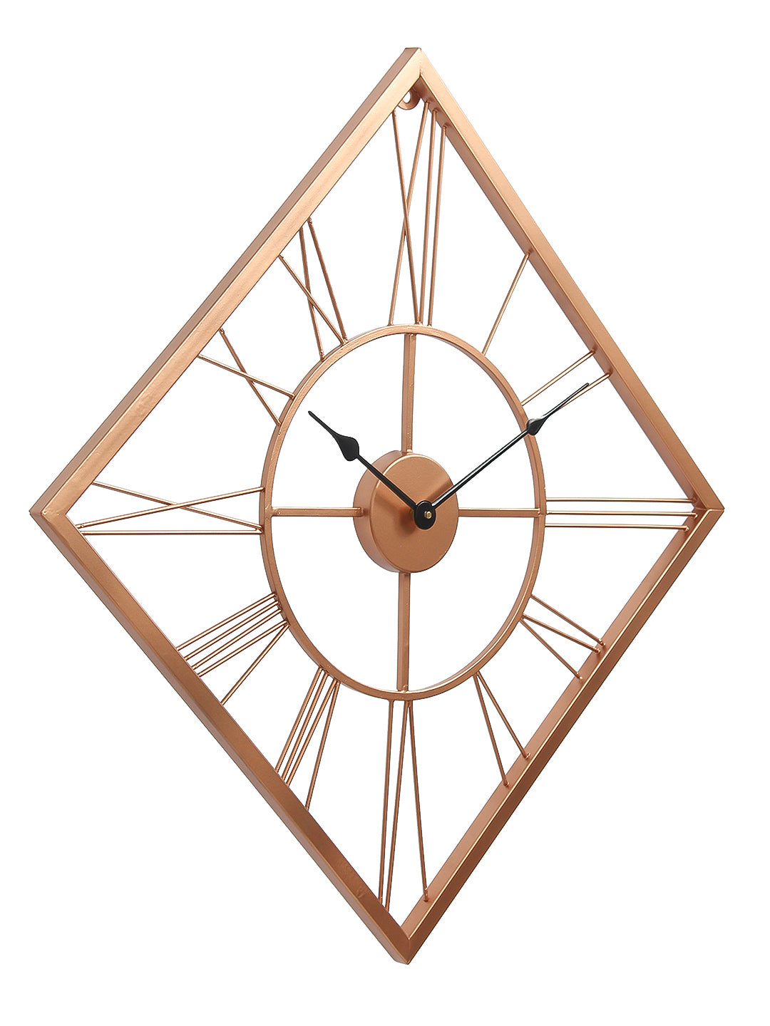 Copper Color Iron Kite Shape Analog Designer Wall Clock Without Glass 5