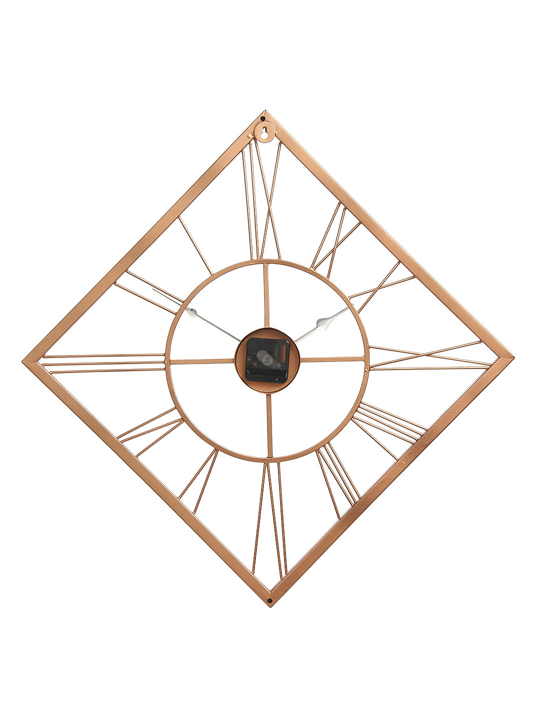 Copper Color Iron Kite Shape Analog Designer Wall Clock Without Glass 6