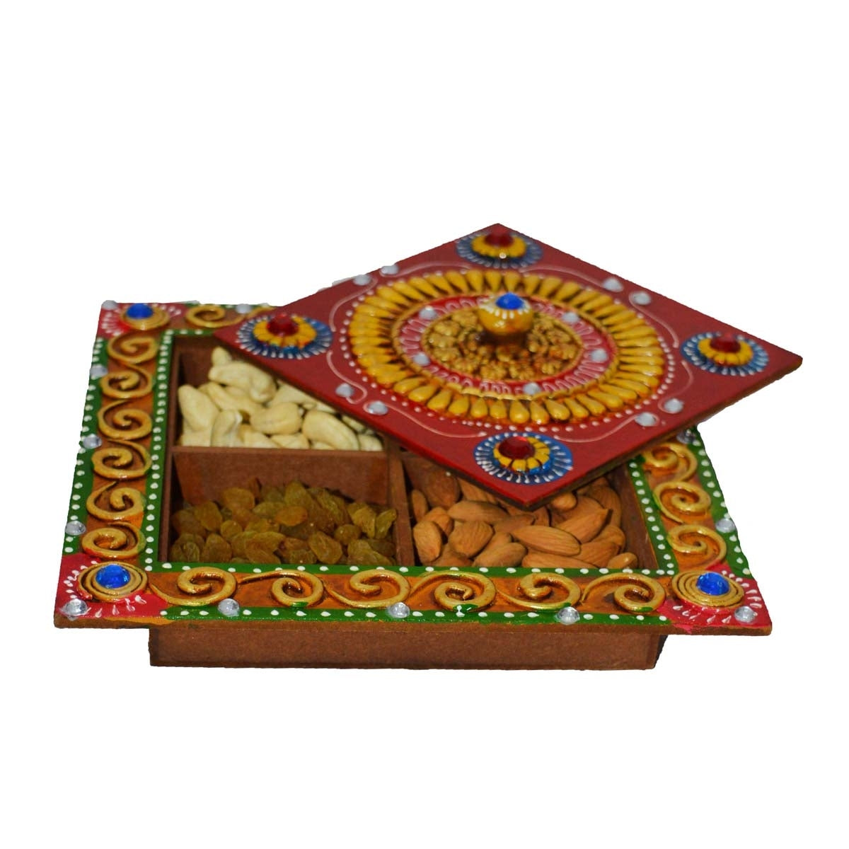 Handmade Decorative Papier-Mache Dry Fruit Box