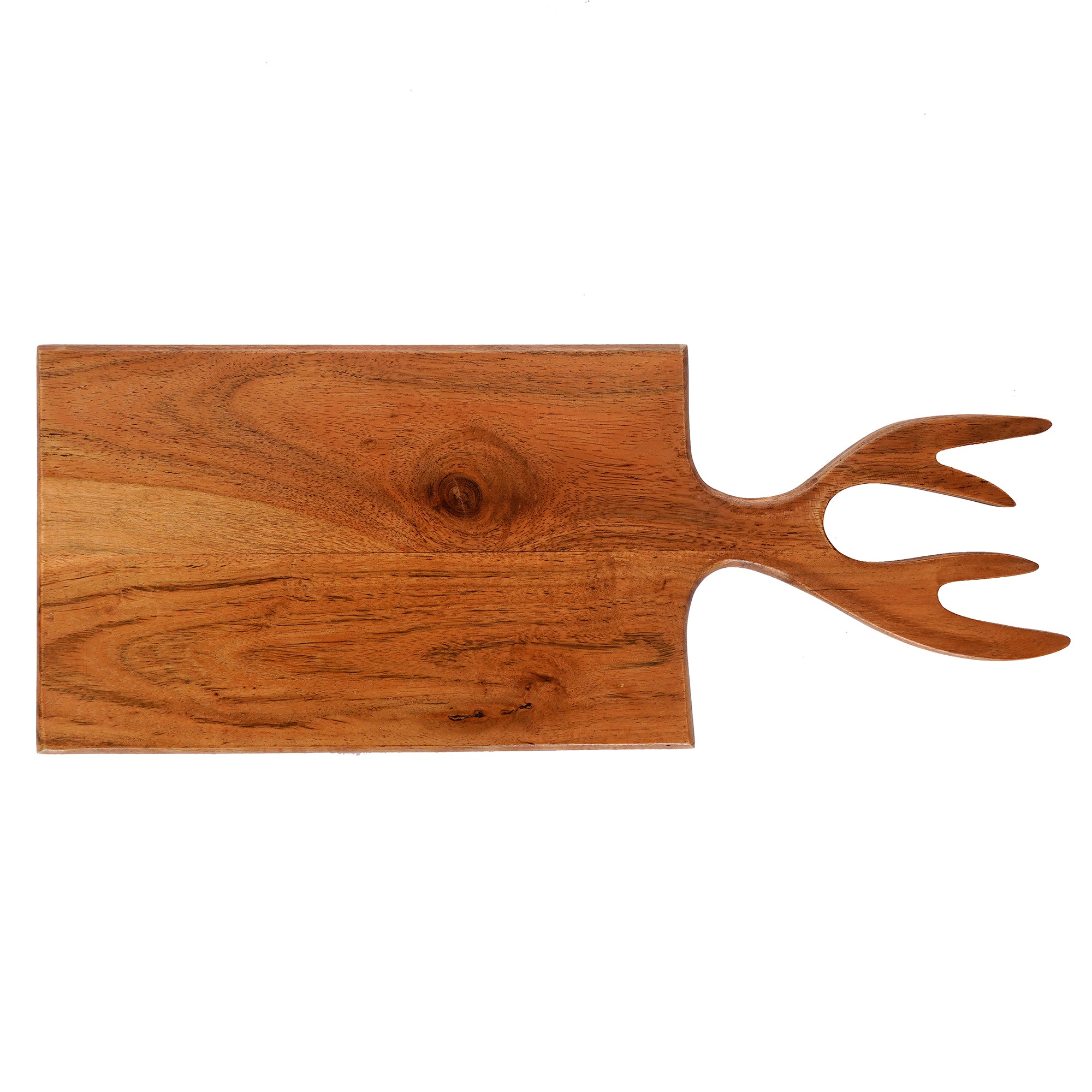 Brown Rectangle Wooden Chopping Board With Unique Handle 4