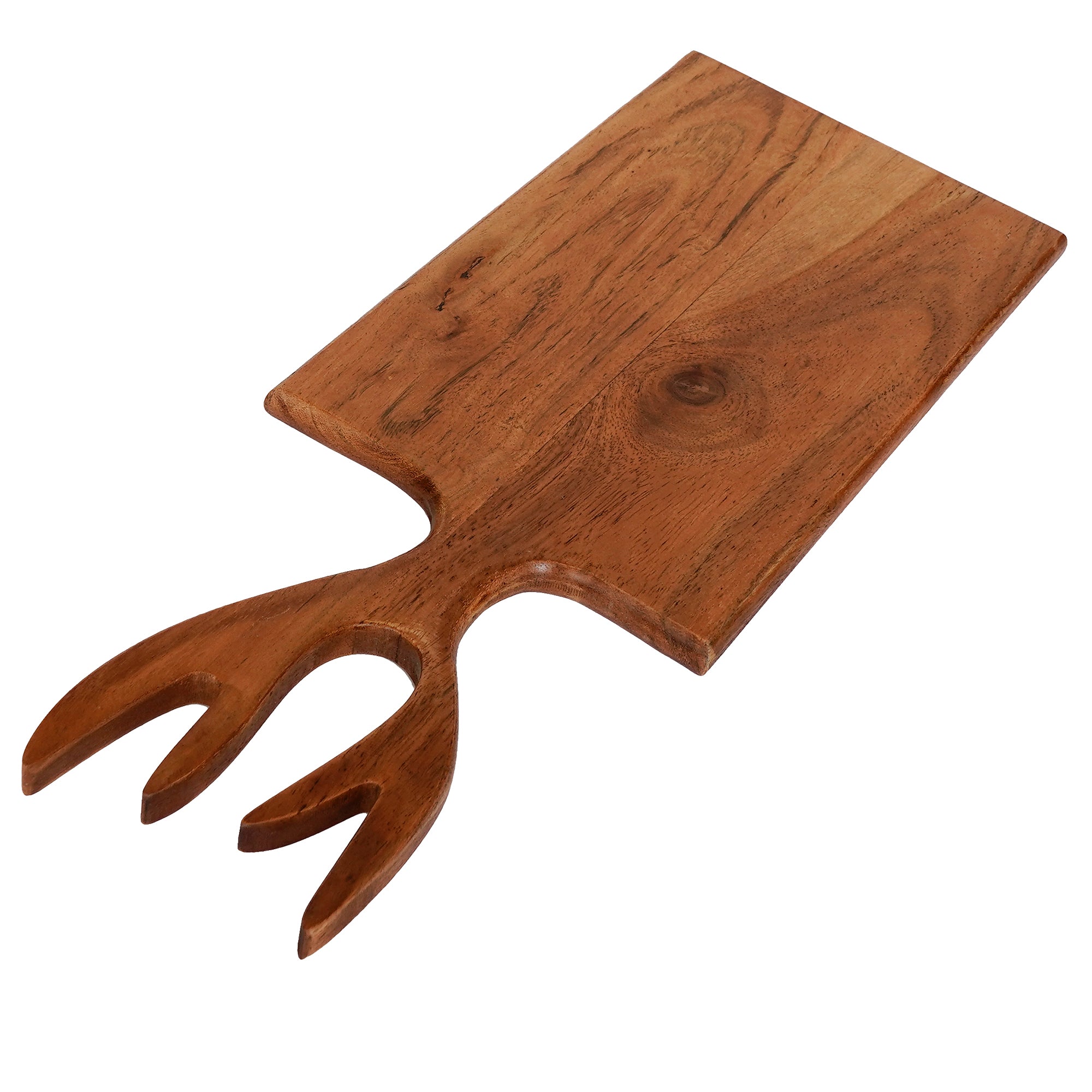 Brown Rectangle Wooden Chopping Board With Unique Handle 5
