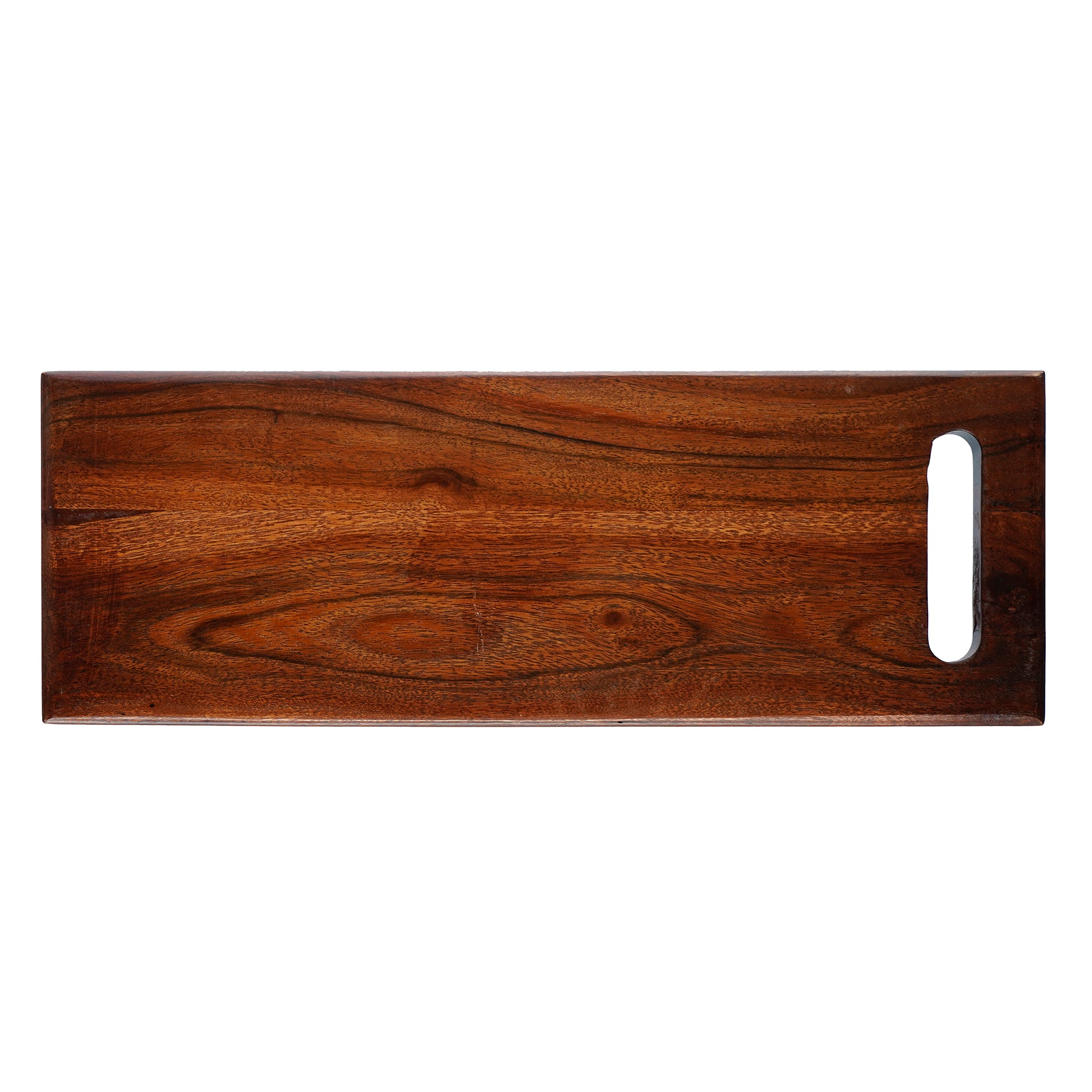 Brown Long Rectangle Wooden Chopping Board with Handle 2