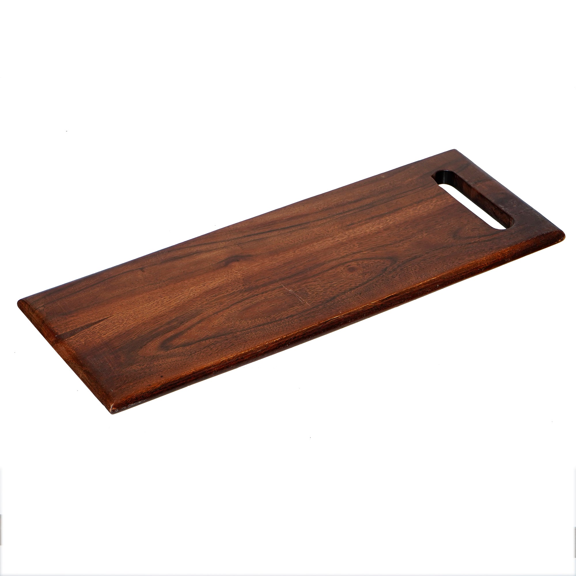 Brown Long Rectangle Wooden Chopping Board with Handle 4