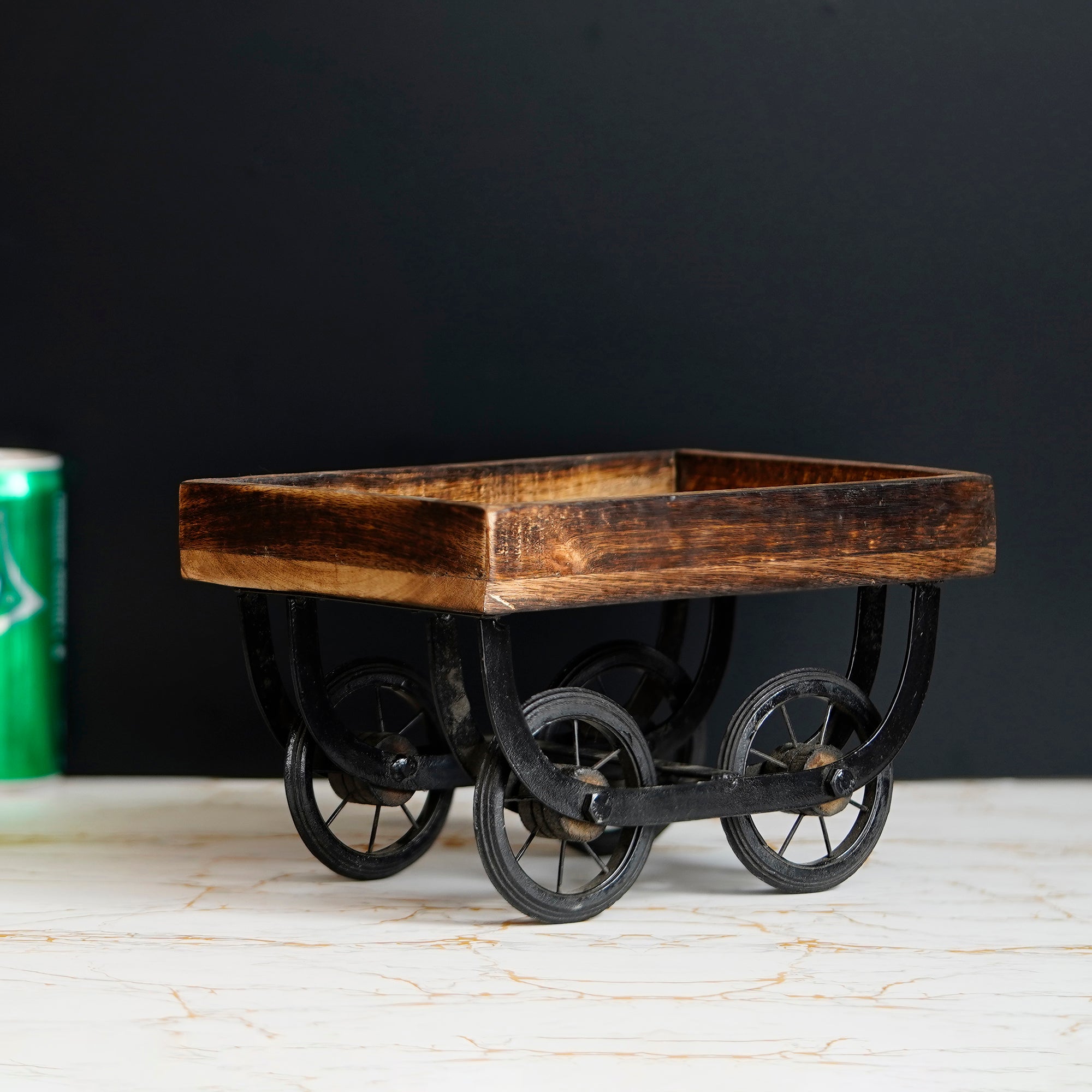 Wooden Cart Style Starter Serving Platter 1