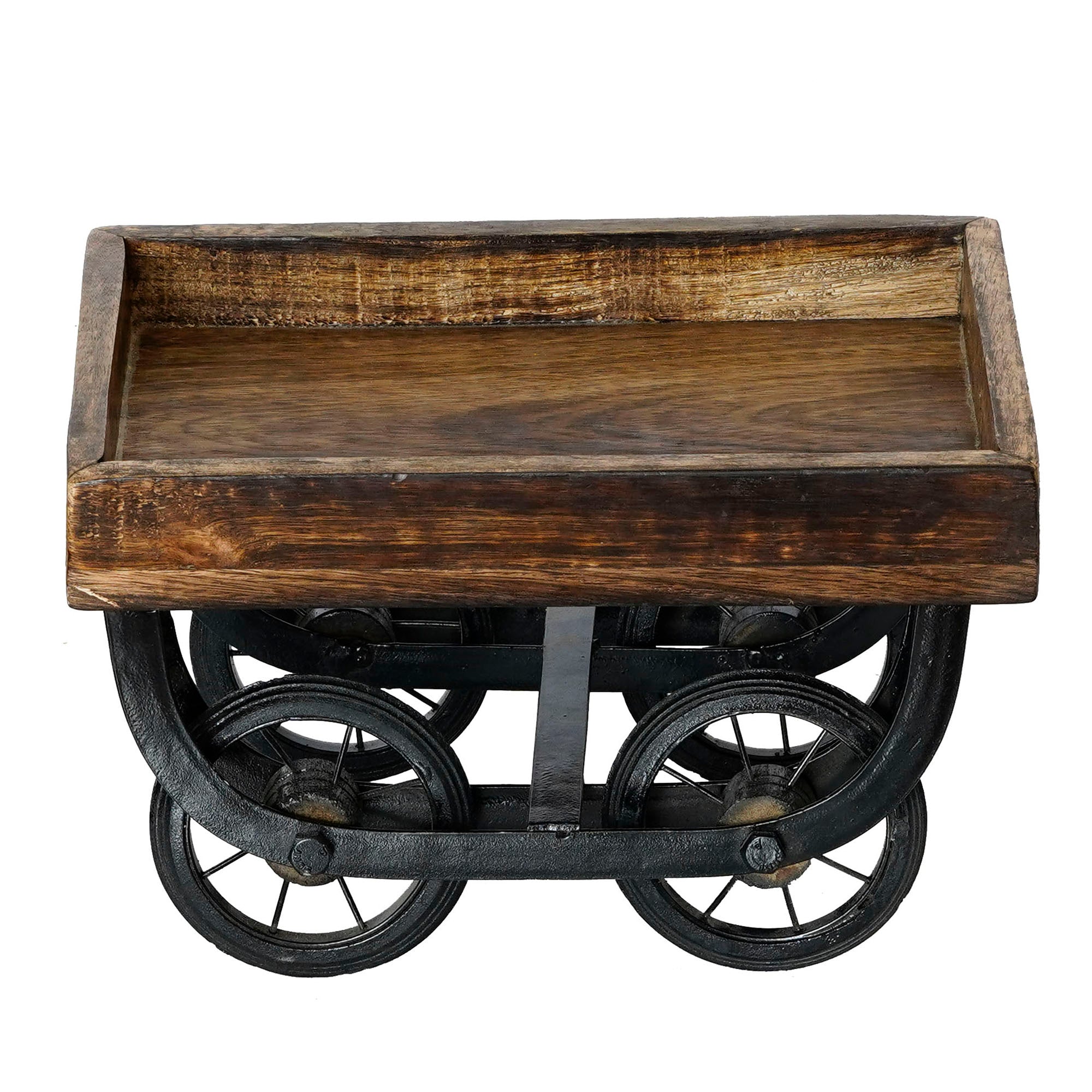 Wooden Cart Style Starter Serving Platter 5
