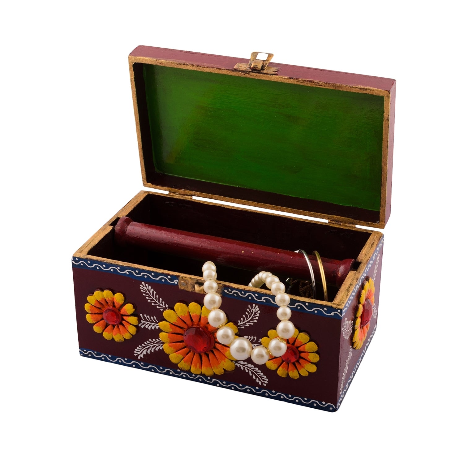 Splendid Multiutility Papier-Mache Wooden Jewellery Box 4