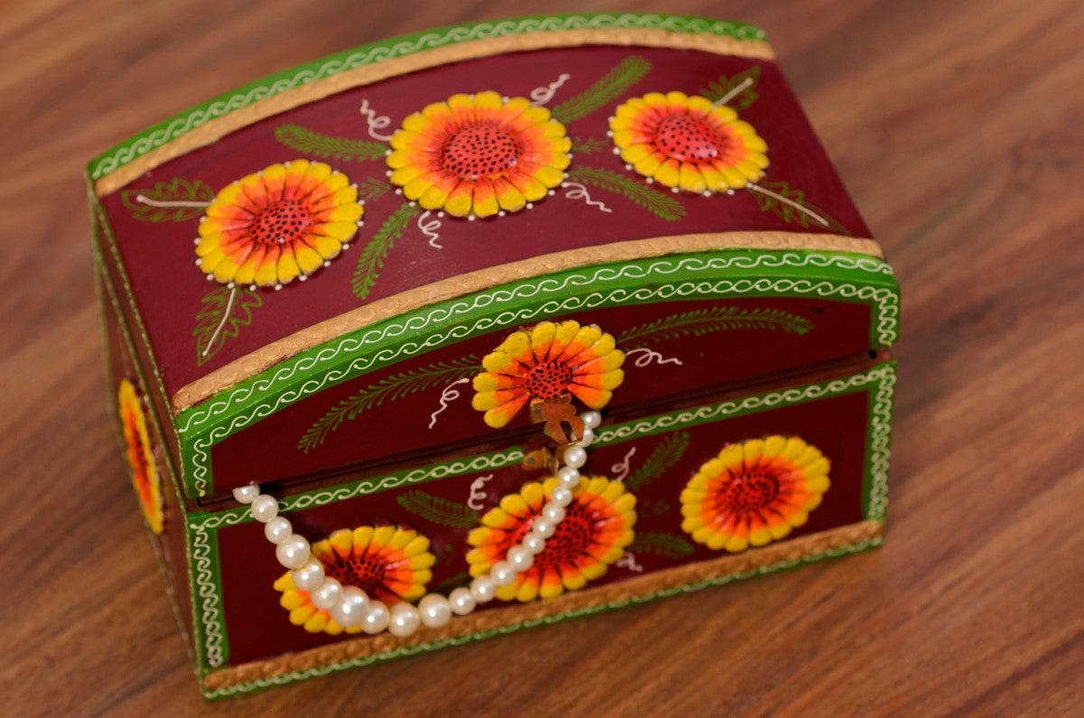 Decorative Multiutility Papier-Mache Wooden Jewellery Box 1