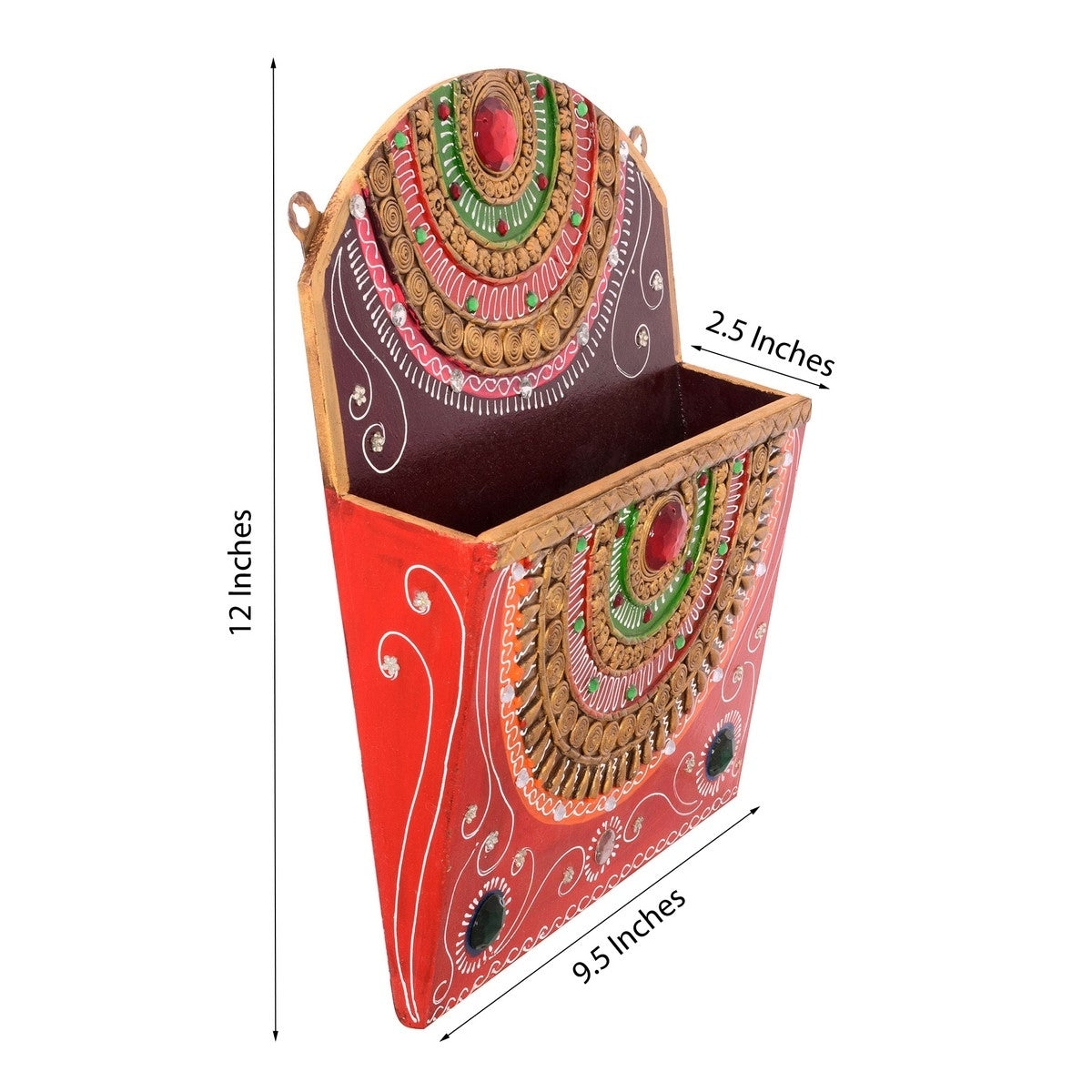 Decorative Papier-Mache Wall Mounted Magzine Holder 3