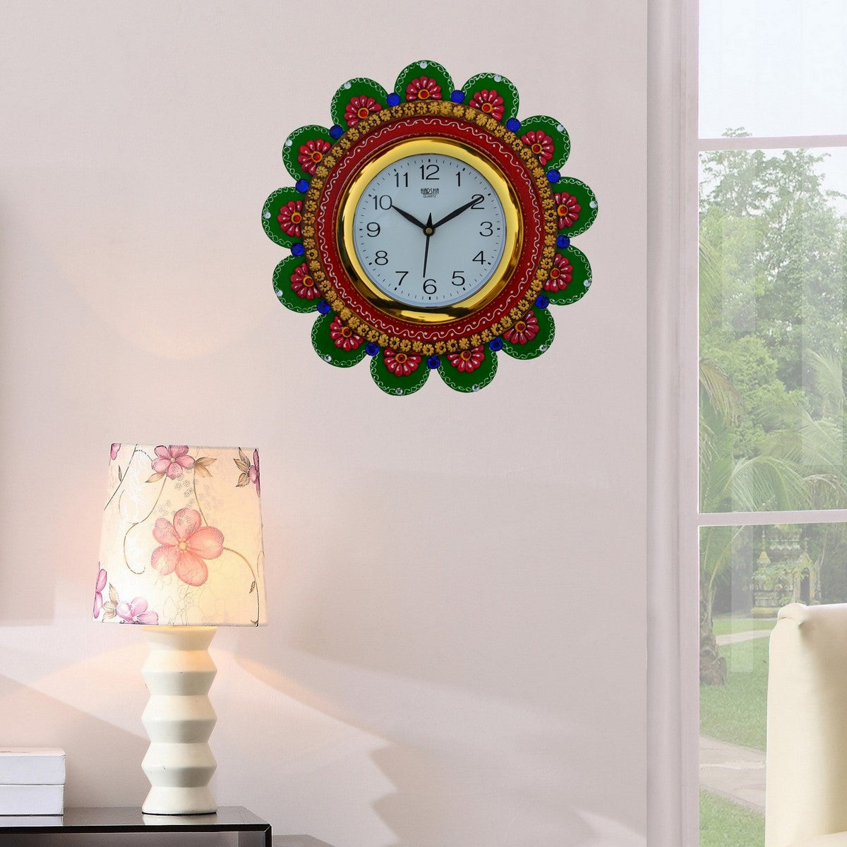 Papier-Mache Sublime Round Handcrafted Wall Clock 2