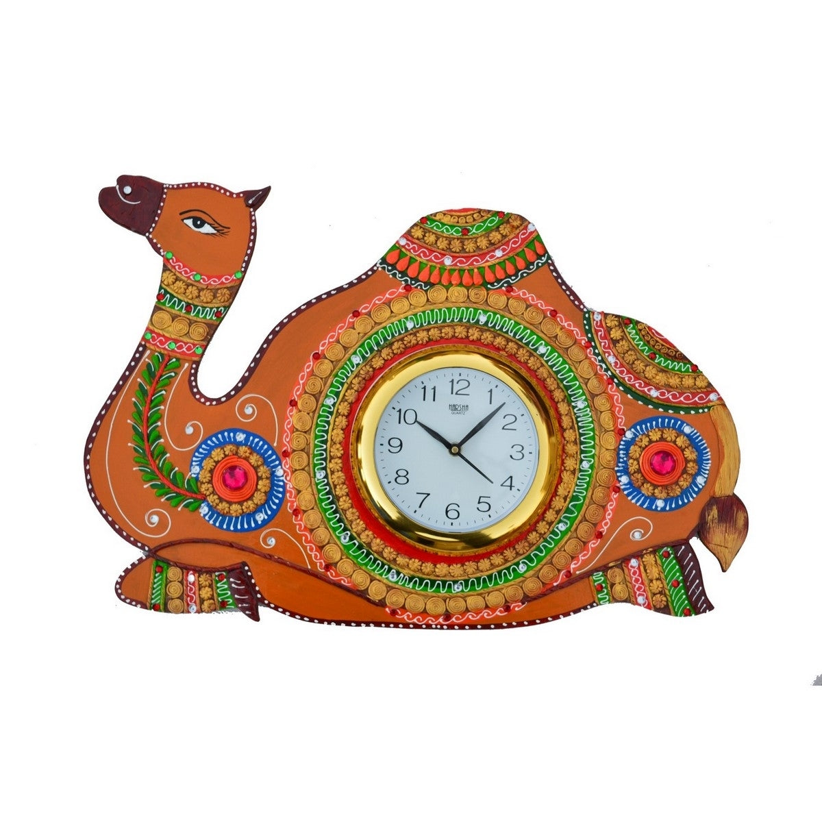 Papier-Mache Camel Handcrafted Wall Clock