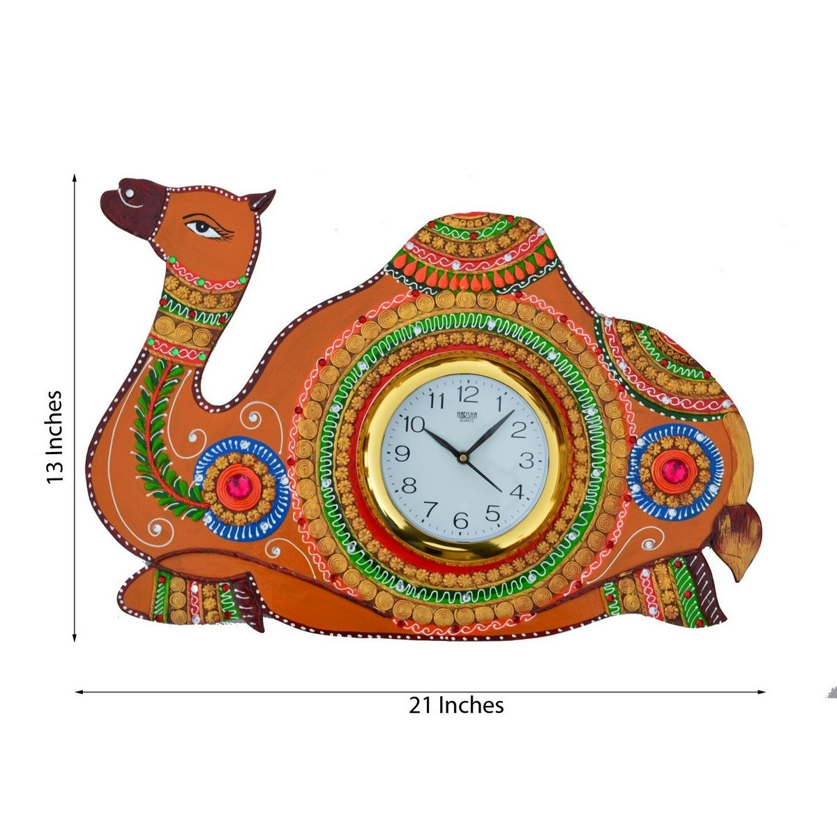 Papier-Mache Camel Handcrafted Wall Clock 1