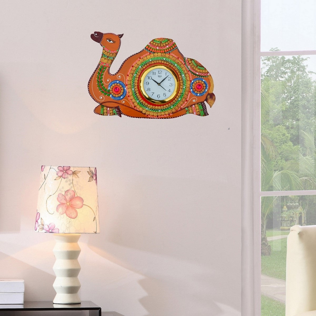 Papier-Mache Camel Handcrafted Wall Clock 2