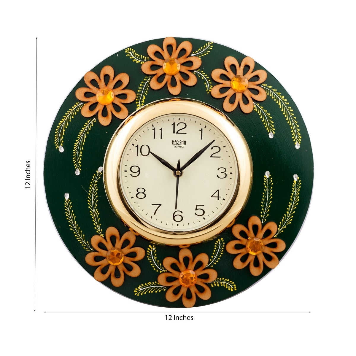 Decorative Fine Crafted Papier-Mache Wooden Handcrafted Wall Clock 2