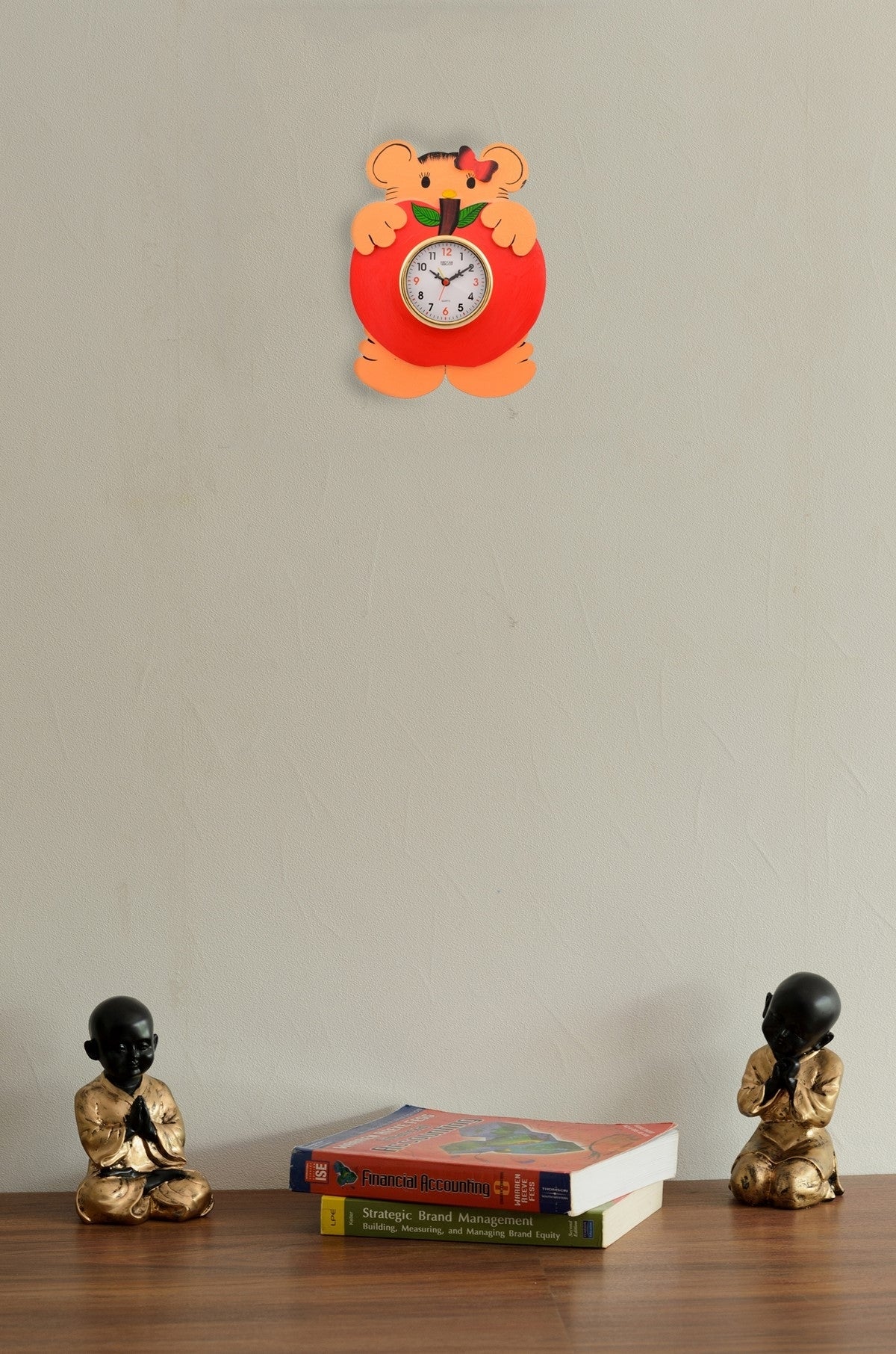 Wooden Papier Mache Kids Handcrafted Wall Clock 4