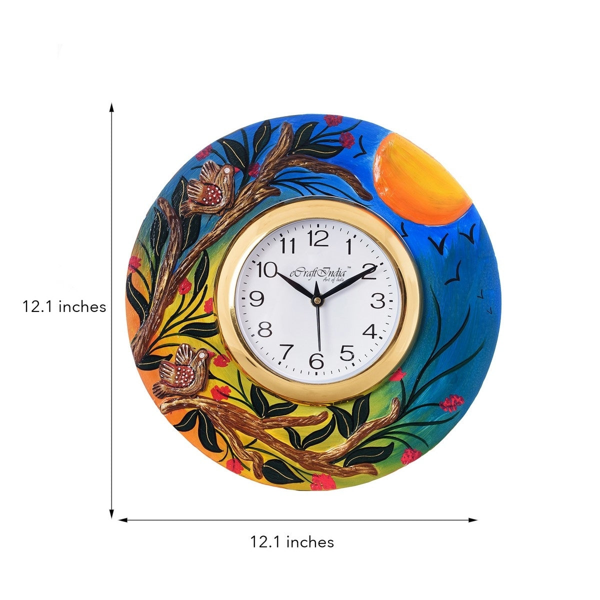 Sunrise View Handcrafted Decorative Wooden Wall Clock 2