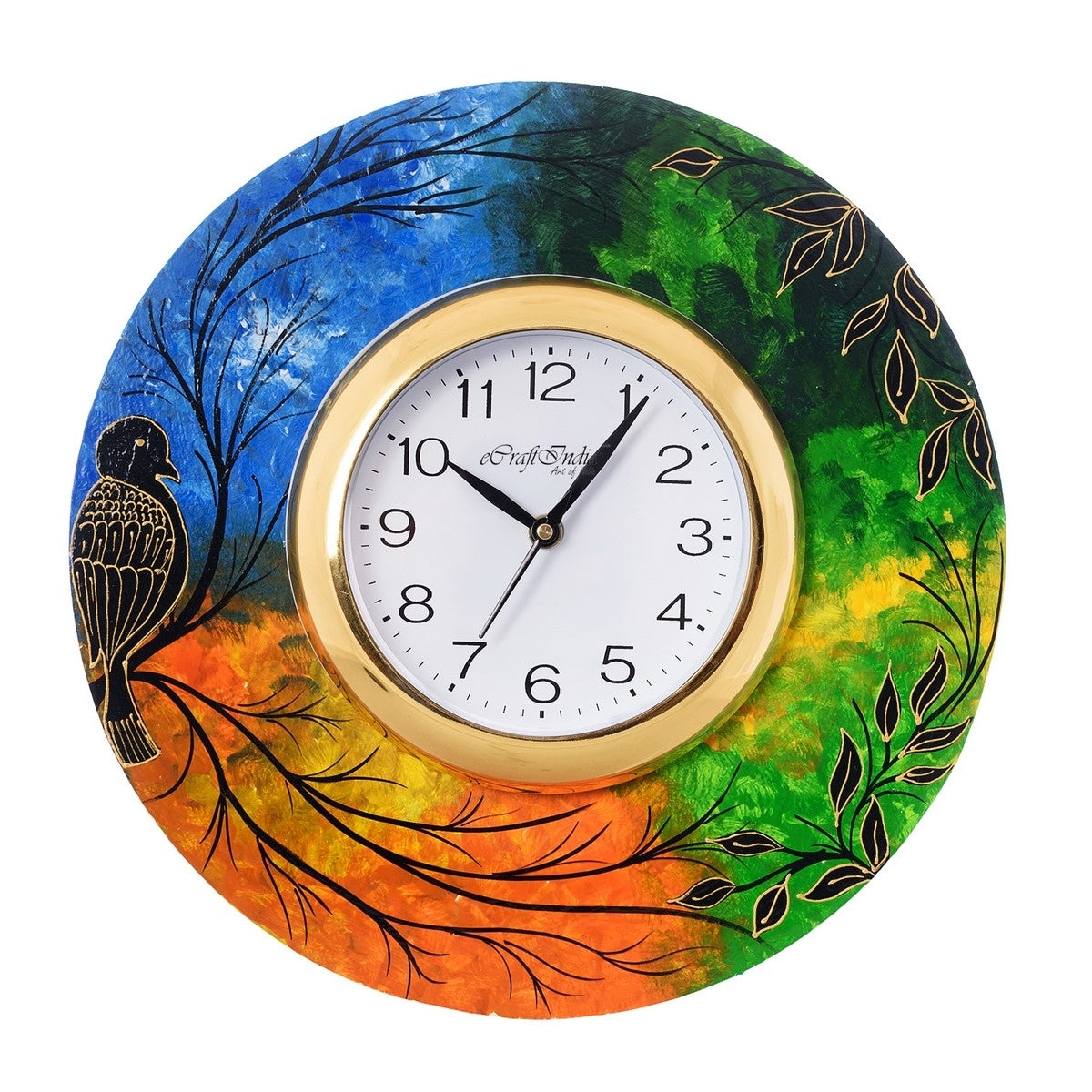 Beautiful & Colorful Senary View Wooden Handcrafted Wall Clock