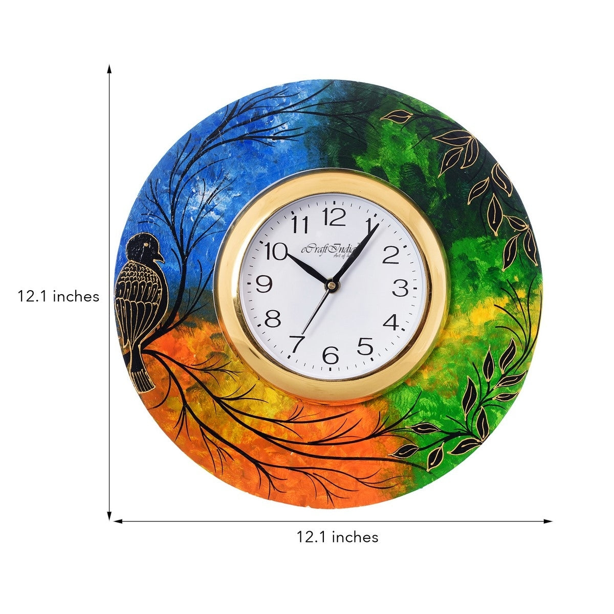 Beautiful & Colorful Senary View Wooden Handcrafted Wall Clock 2