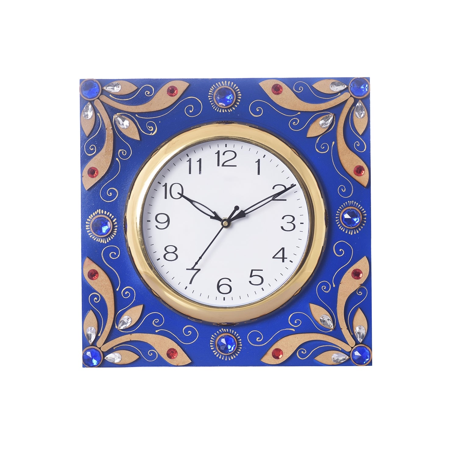 Wooden Papier Mache Splendid Artistic Handcrafted Wall Clock