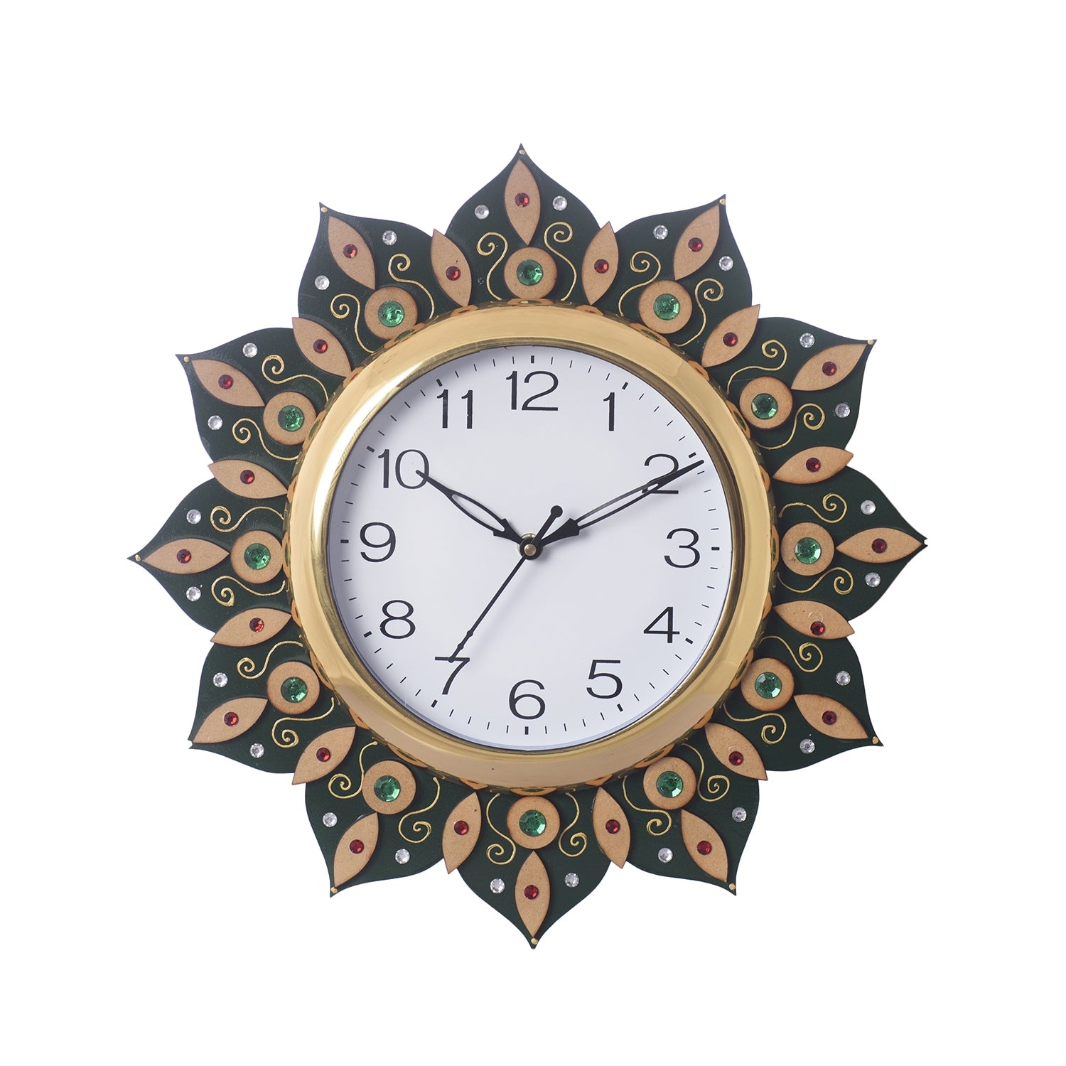 Sublime and Decorative Papier-Mache Wooden Handcrafted Wall Clock 1