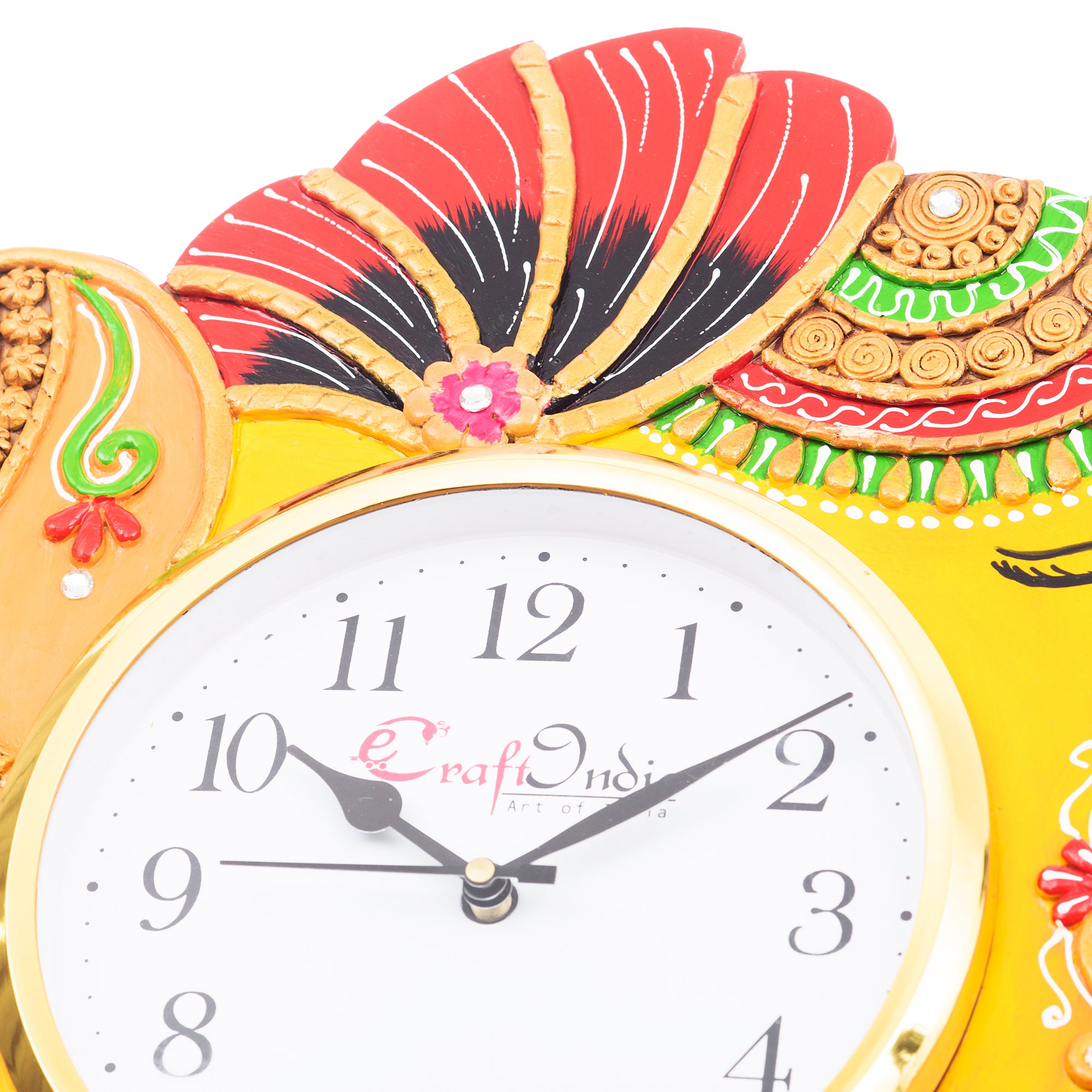 Paper-Mache Handicraft Lord Ganesha Analog Designer Wall Clock 4