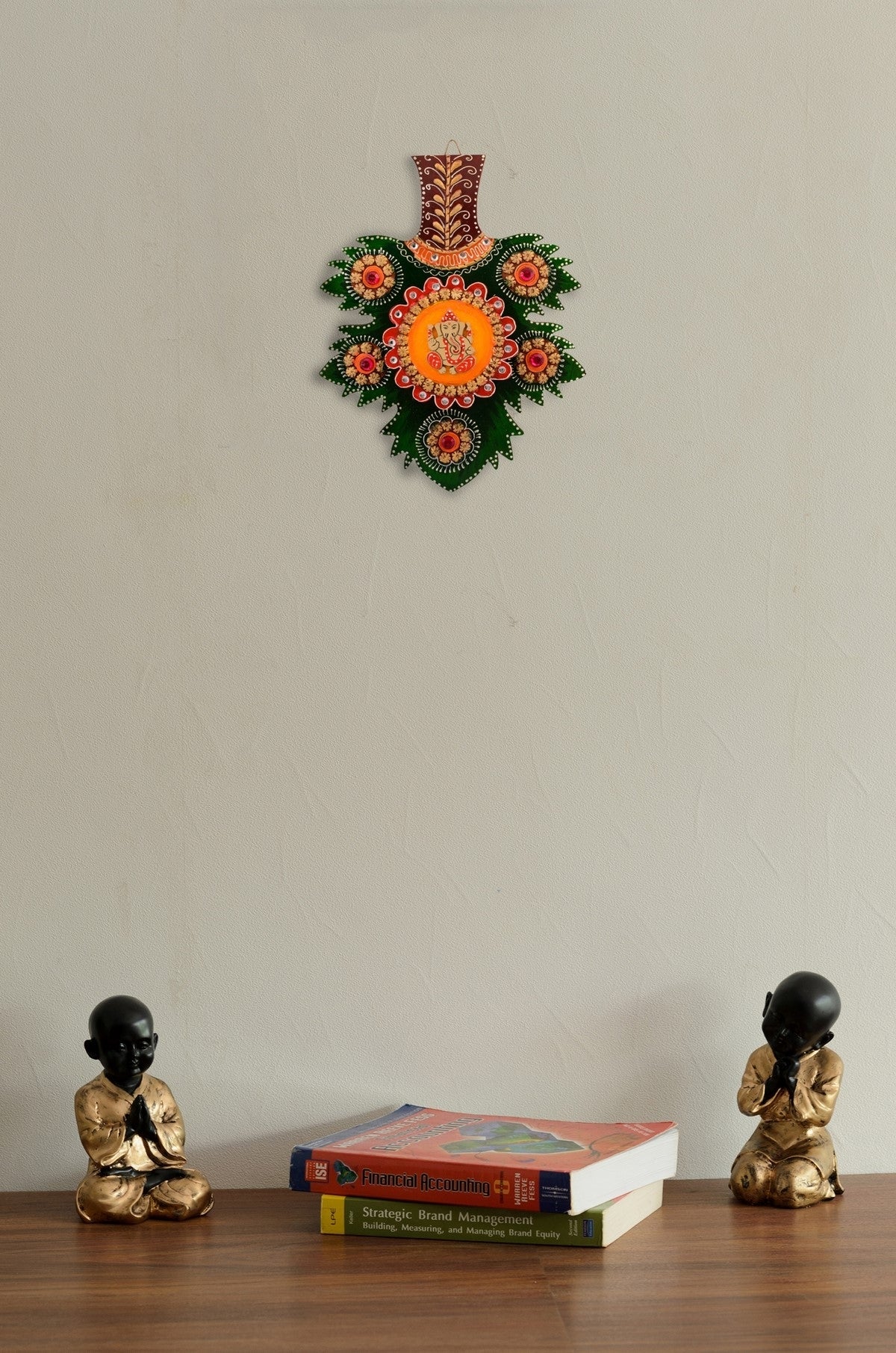 Wooden Papier Mache Decorative Lord Ganesha Wall Hanging 2