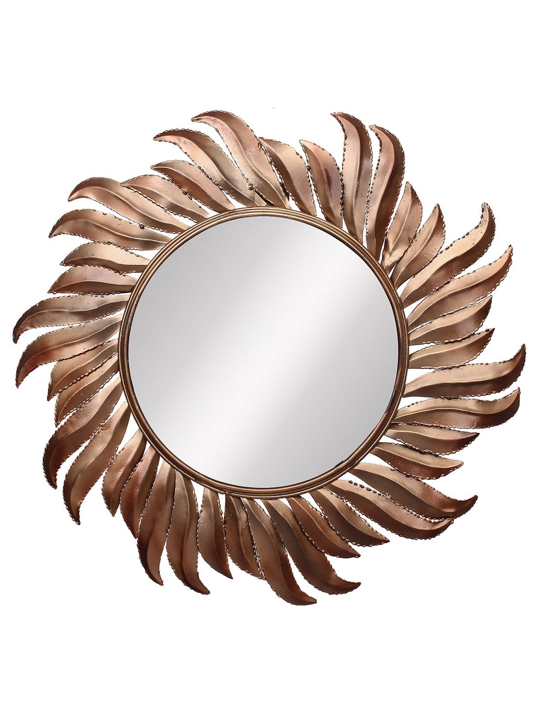 Golden and Brown Decorative Metal Handcarved Wall Mirror 1