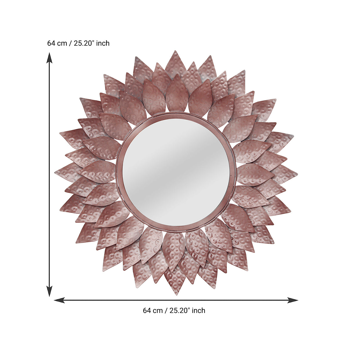 Brown Pattern Decorative Iron Handcrafted Wall Mirror 3