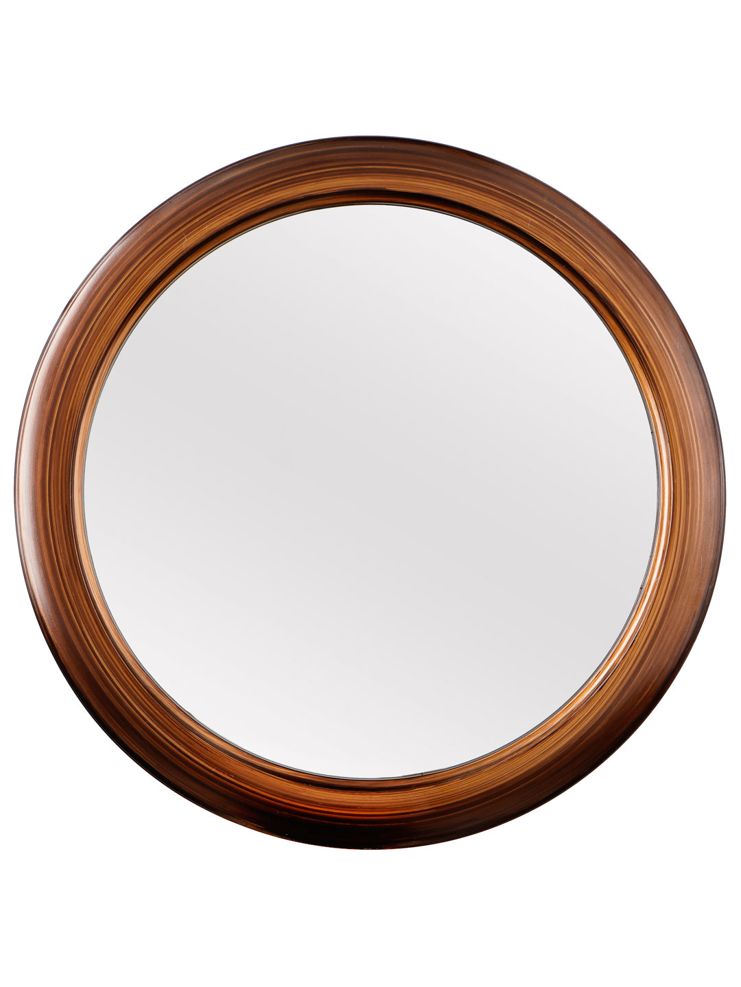 Golden Unique Design Stylish Plastic Fiber Round Shape Mirror (41*41*4 cm) 2