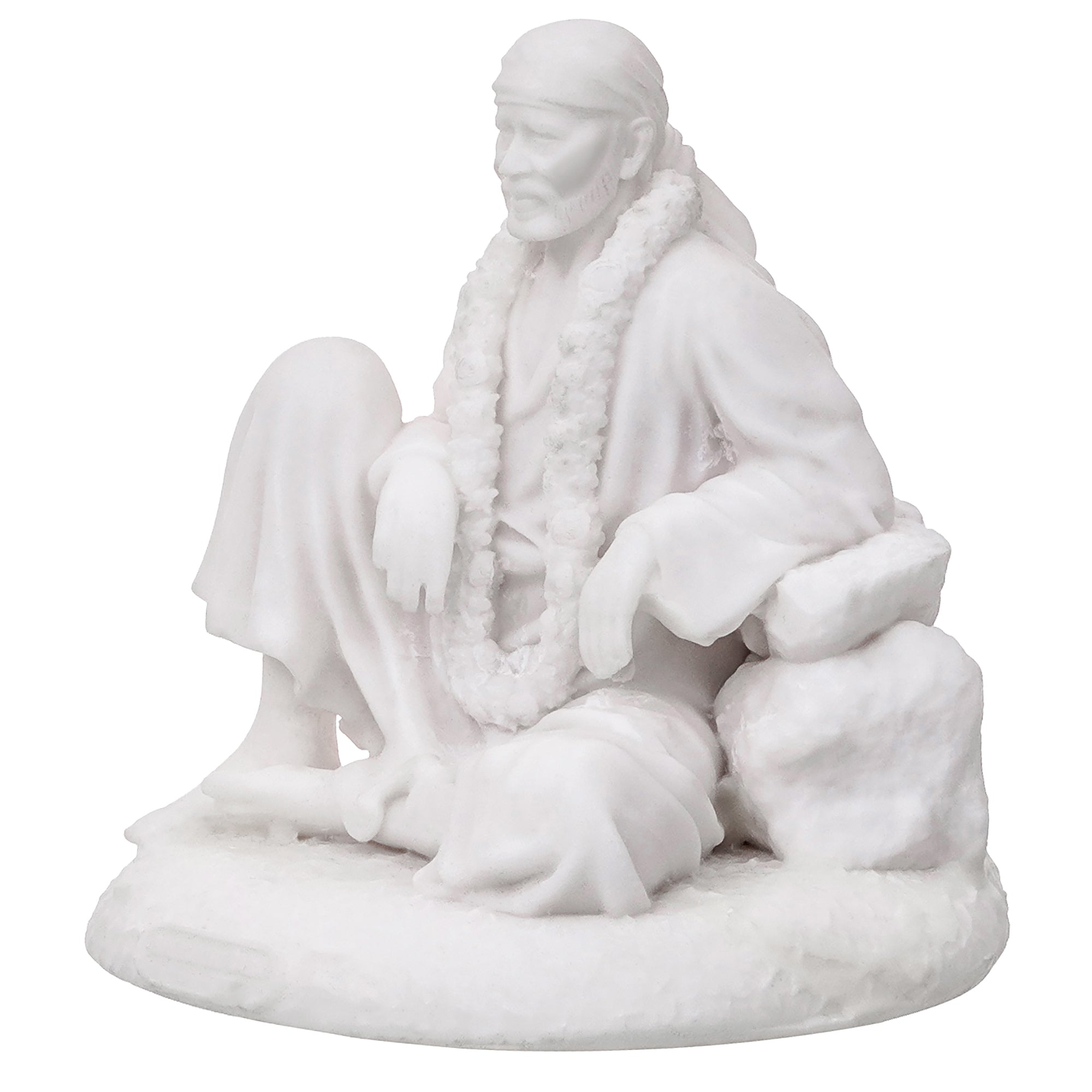 White Polyresin Sai Baba Statue 4