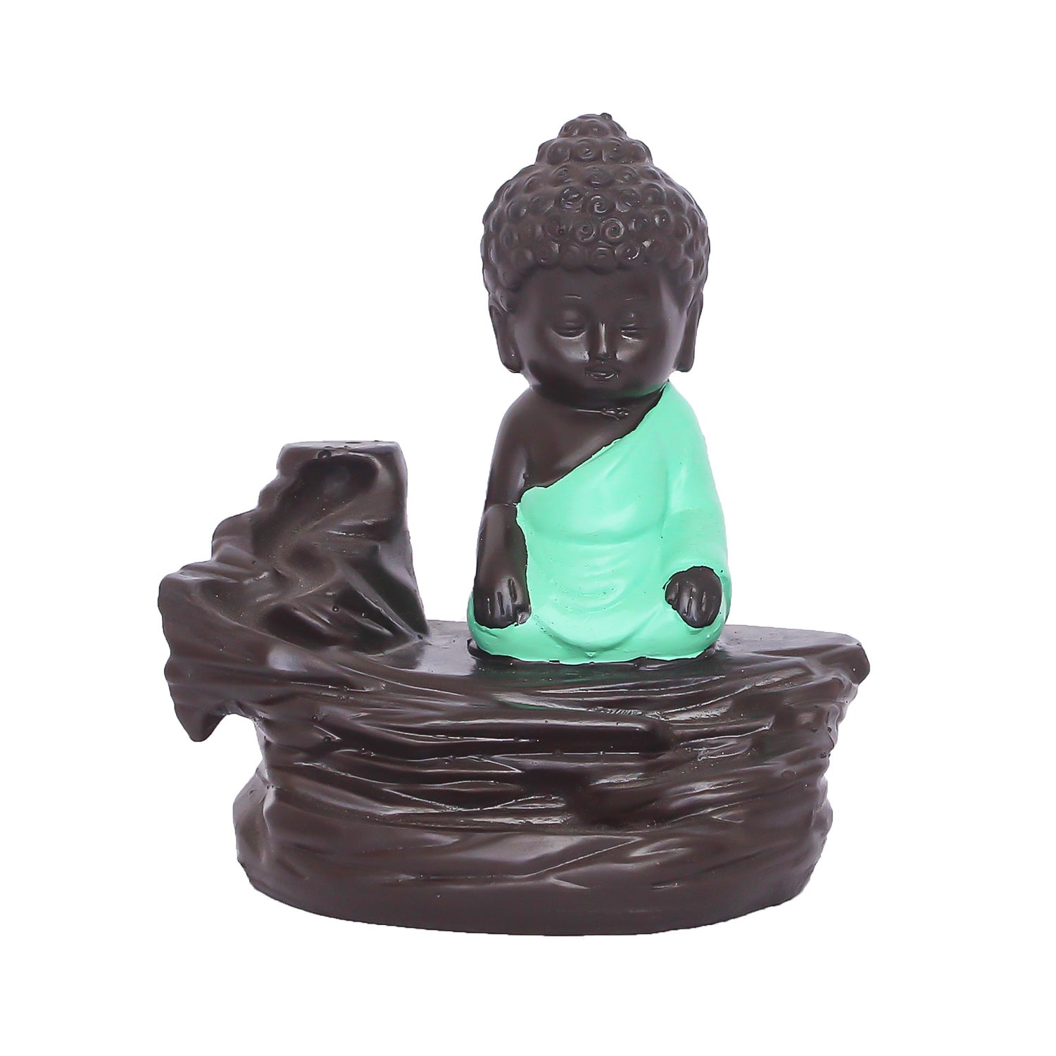 Buddha Idol Smoke Backflow Cone Incense Holder With 10 Backflow Incense Cone 1