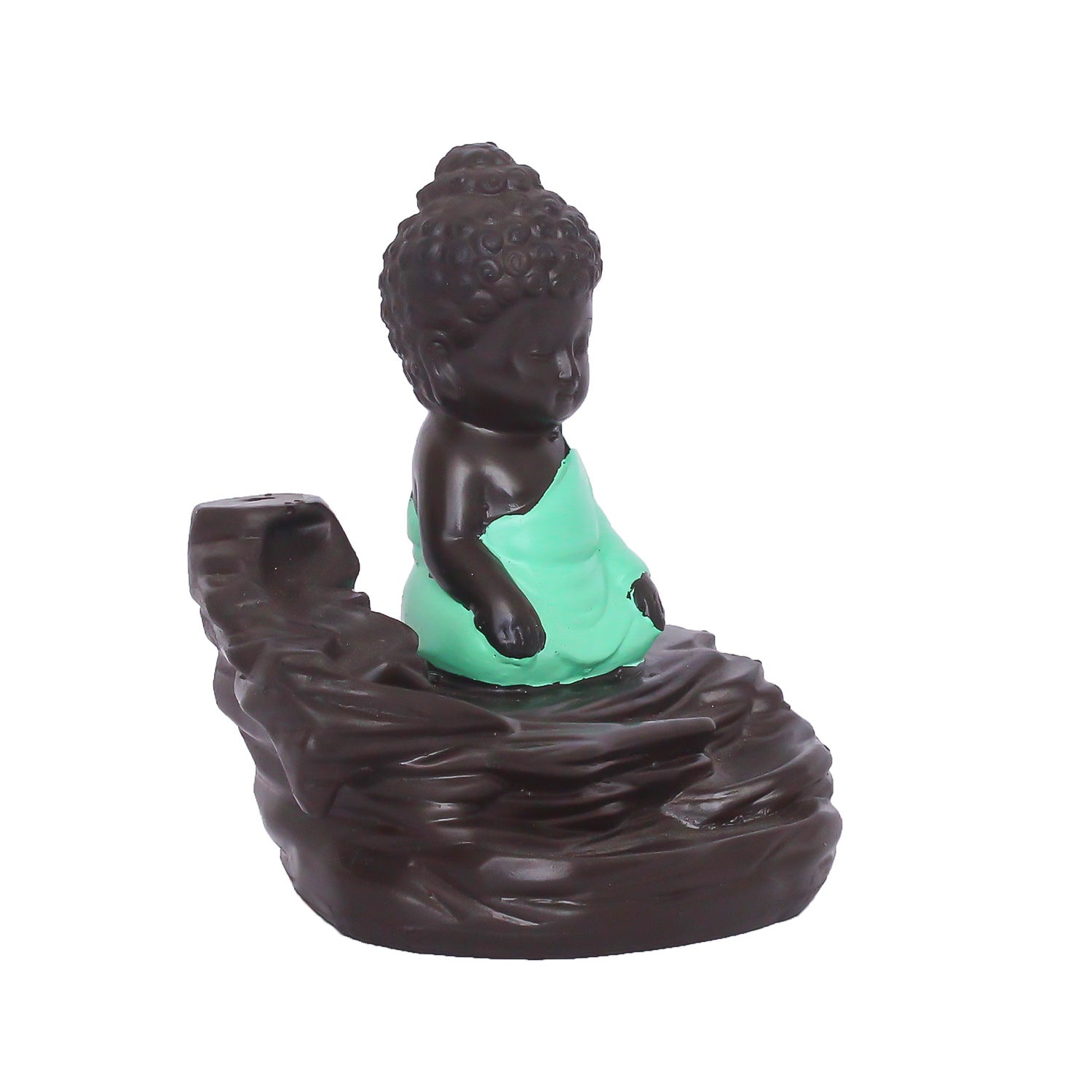 Buddha Idol Smoke Backflow Cone Incense Holder With 10 Backflow Incense Cone 3