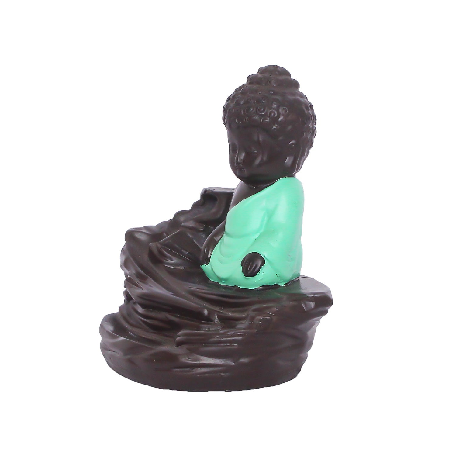 Buddha Idol Smoke Backflow Cone Incense Holder With 10 Backflow Incense Cone 4