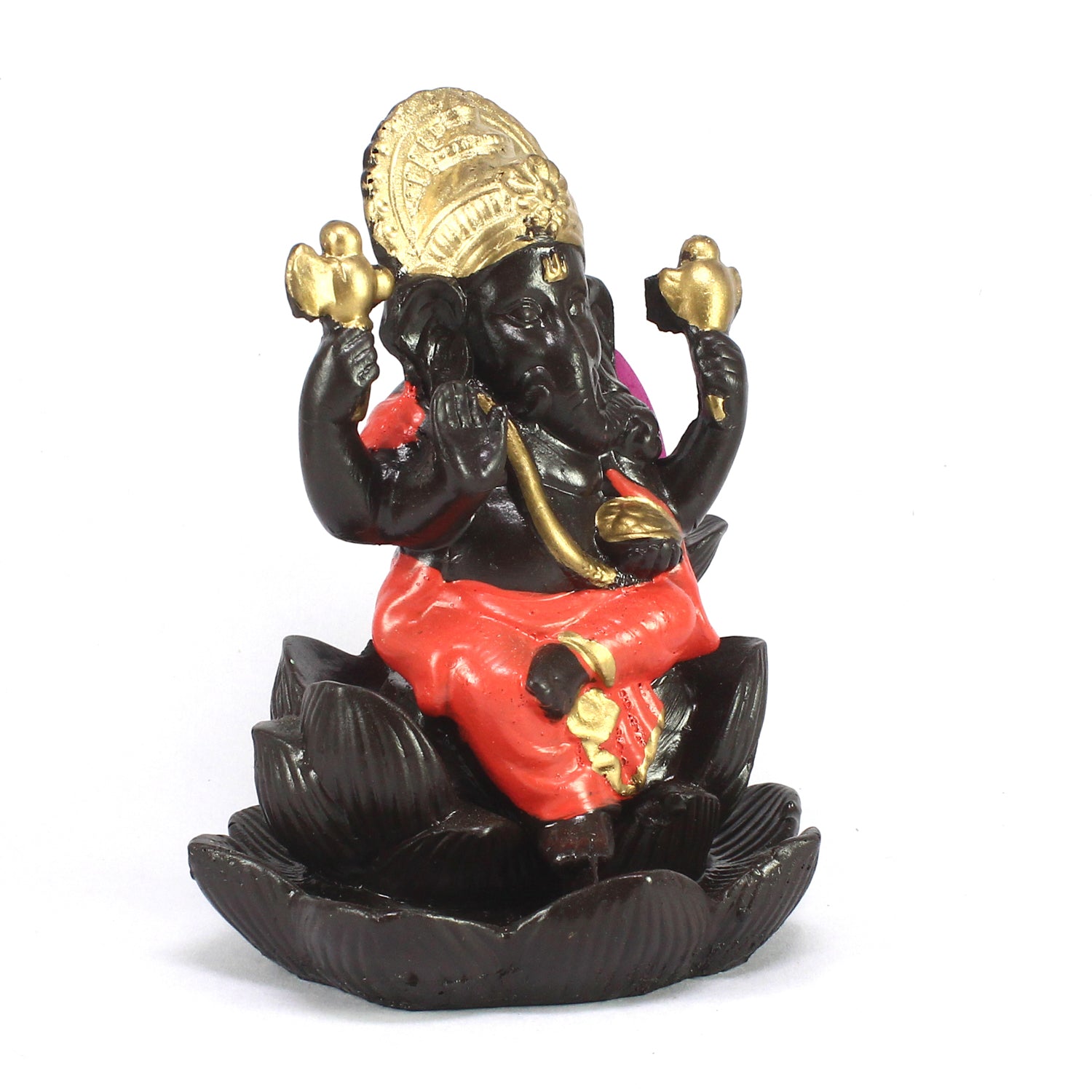 Lord Ganesha Idol Smoke Backflow Cone Incense Holder Decorative Showpiece 3
