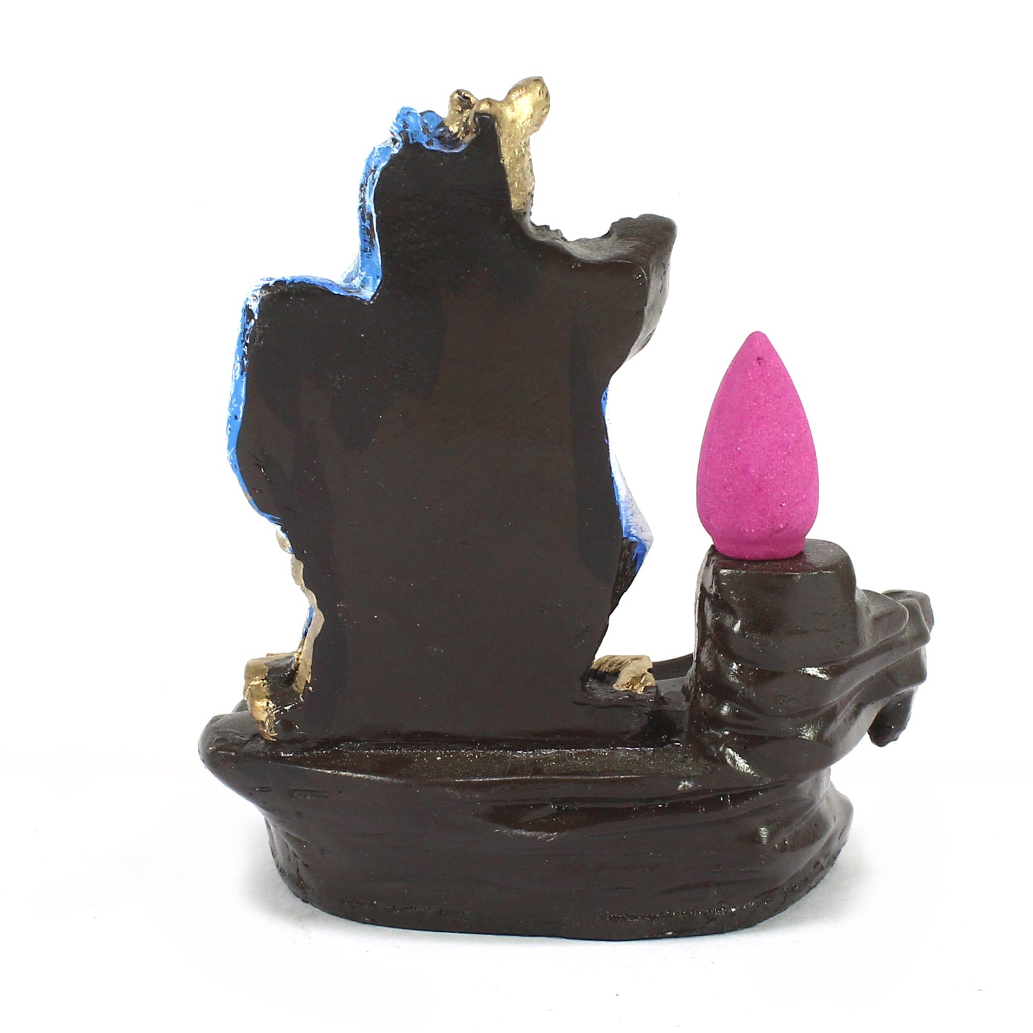 Lord Blue Krishna Smoke Backflow Cone Incense Holder Decorative Showpiece 5