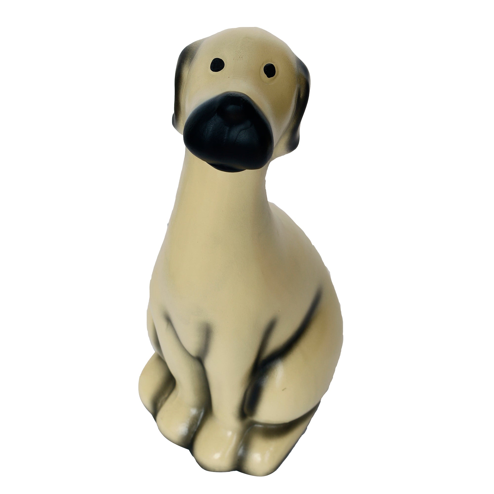 Polyresin Beige Decorative Sitting Dog Statue Showpiece 4
