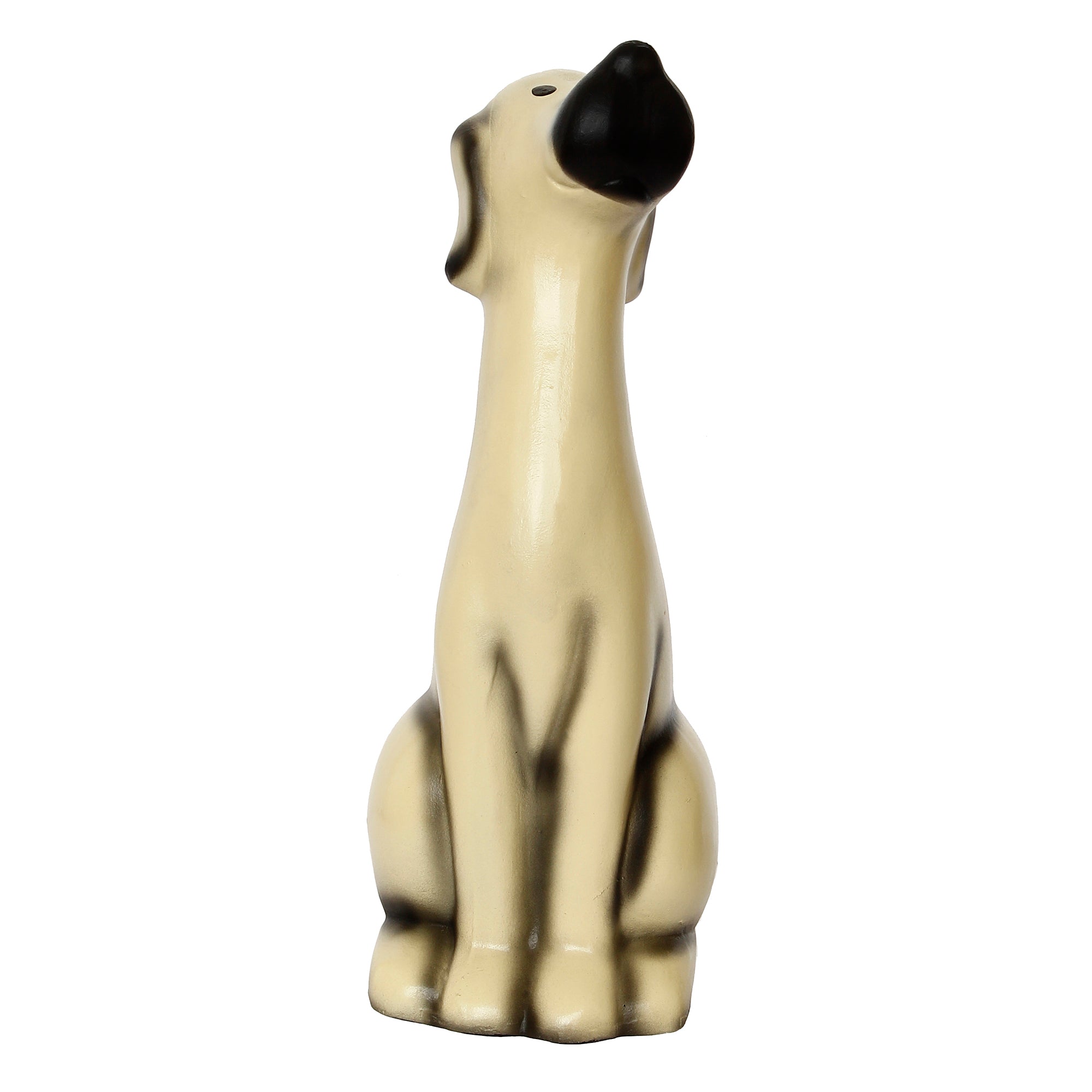Polyresin Beige Decorative Sitting Dog Statue Showpiece 5
