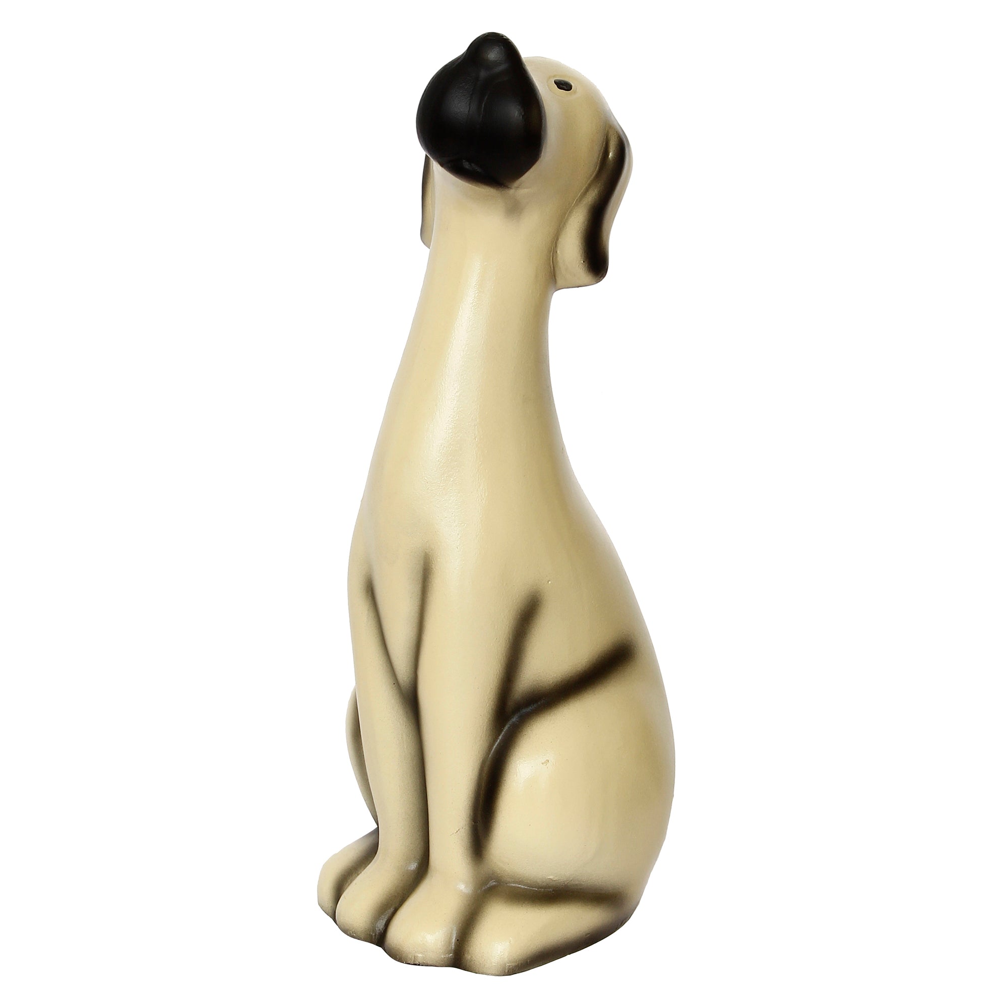 Polyresin Beige Decorative Sitting Dog Statue Showpiece 6
