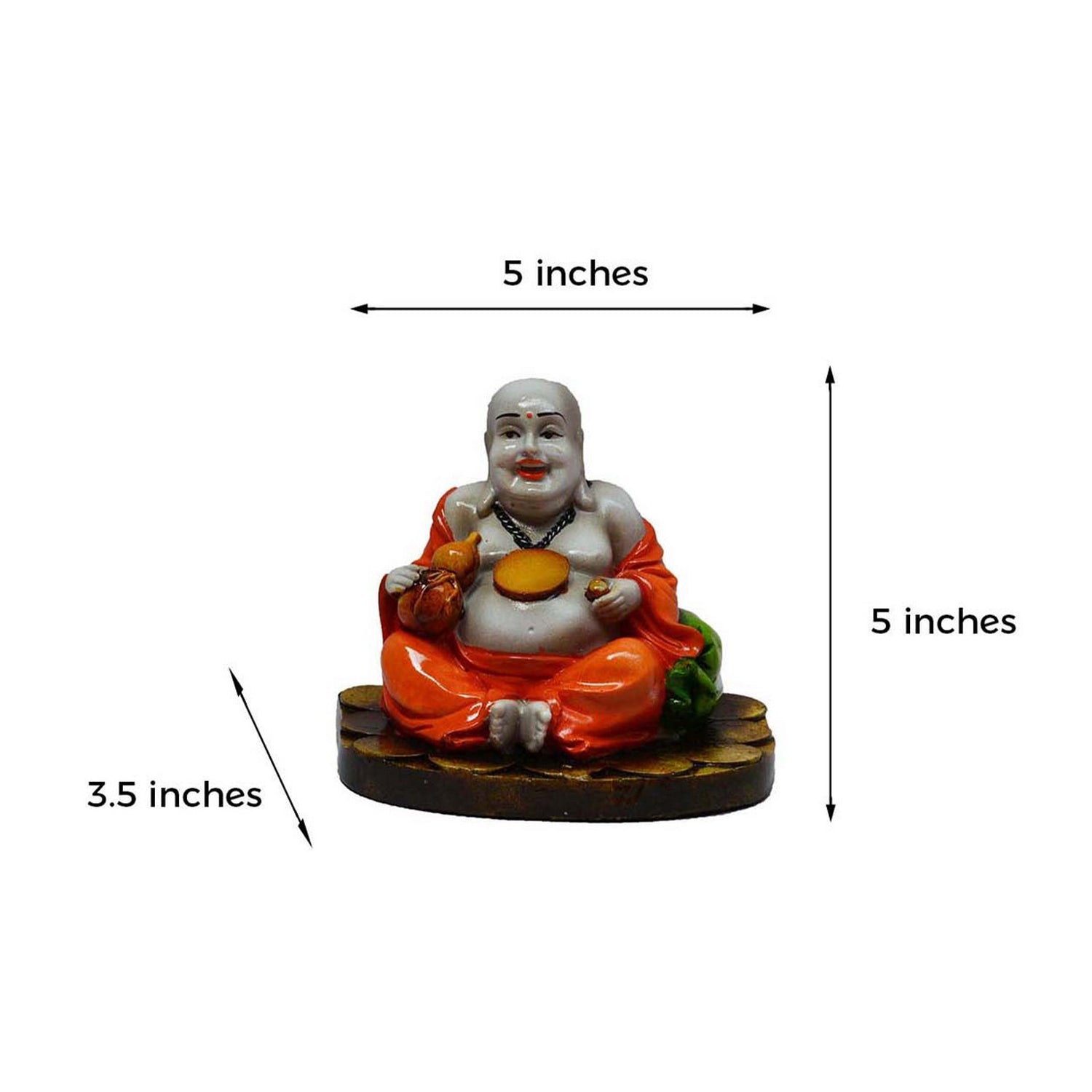 Laughing Buddha Statue For Health, Wealth, And Happiness Home Decoration Showpiece Idol 2