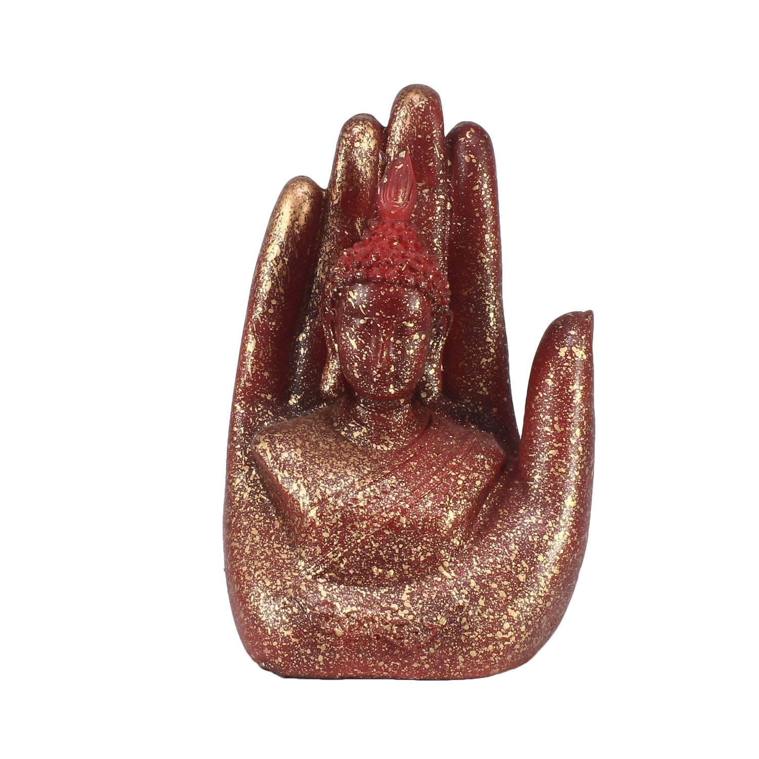 Sparkle Red Handcrafted Palm Buddha 1