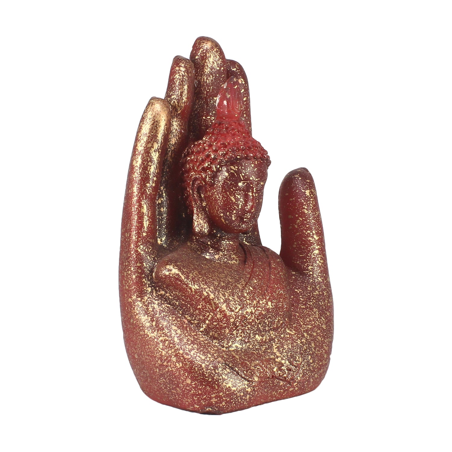 Sparkle Red Handcrafted Palm Buddha 3