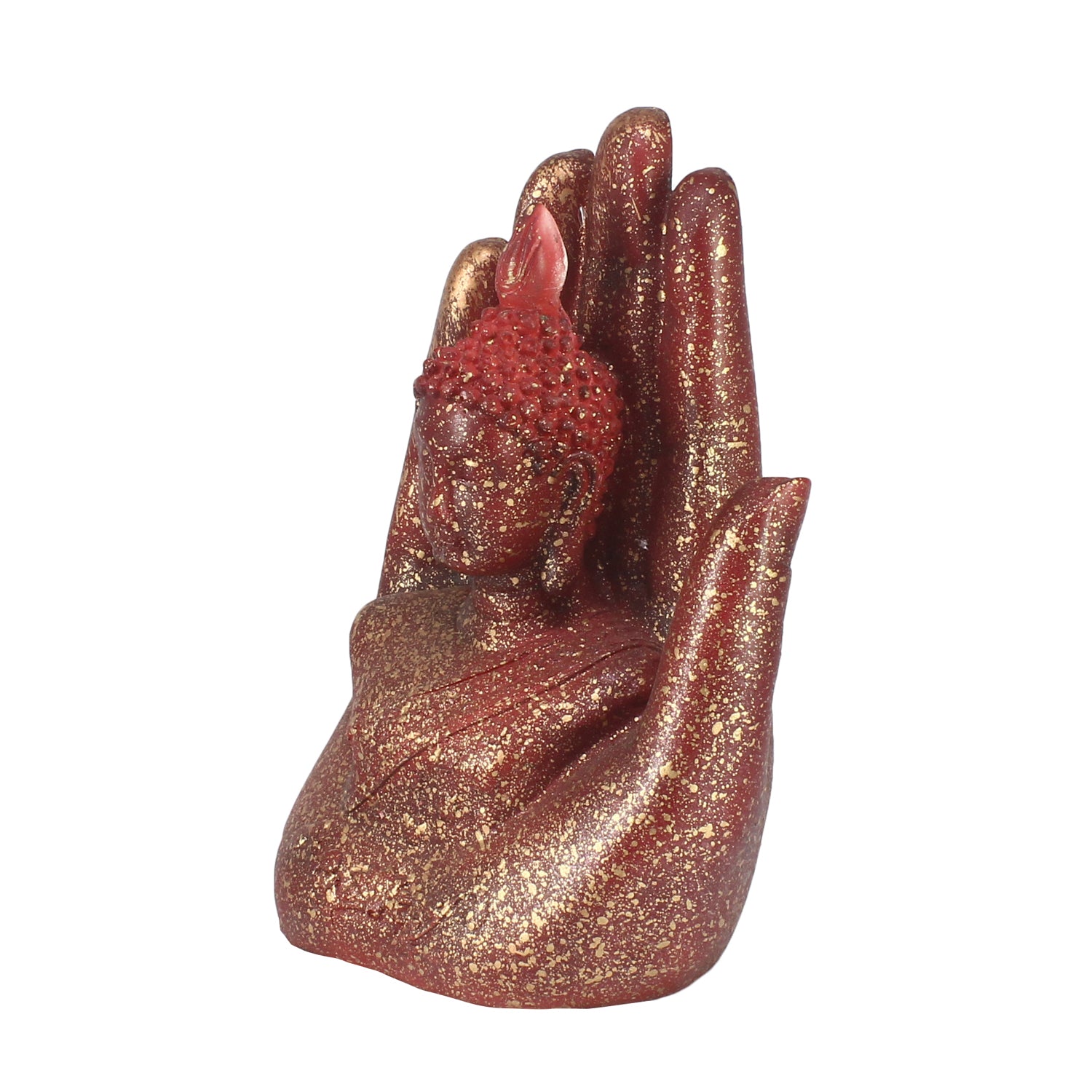Sparkle Red Handcrafted Palm Buddha 4