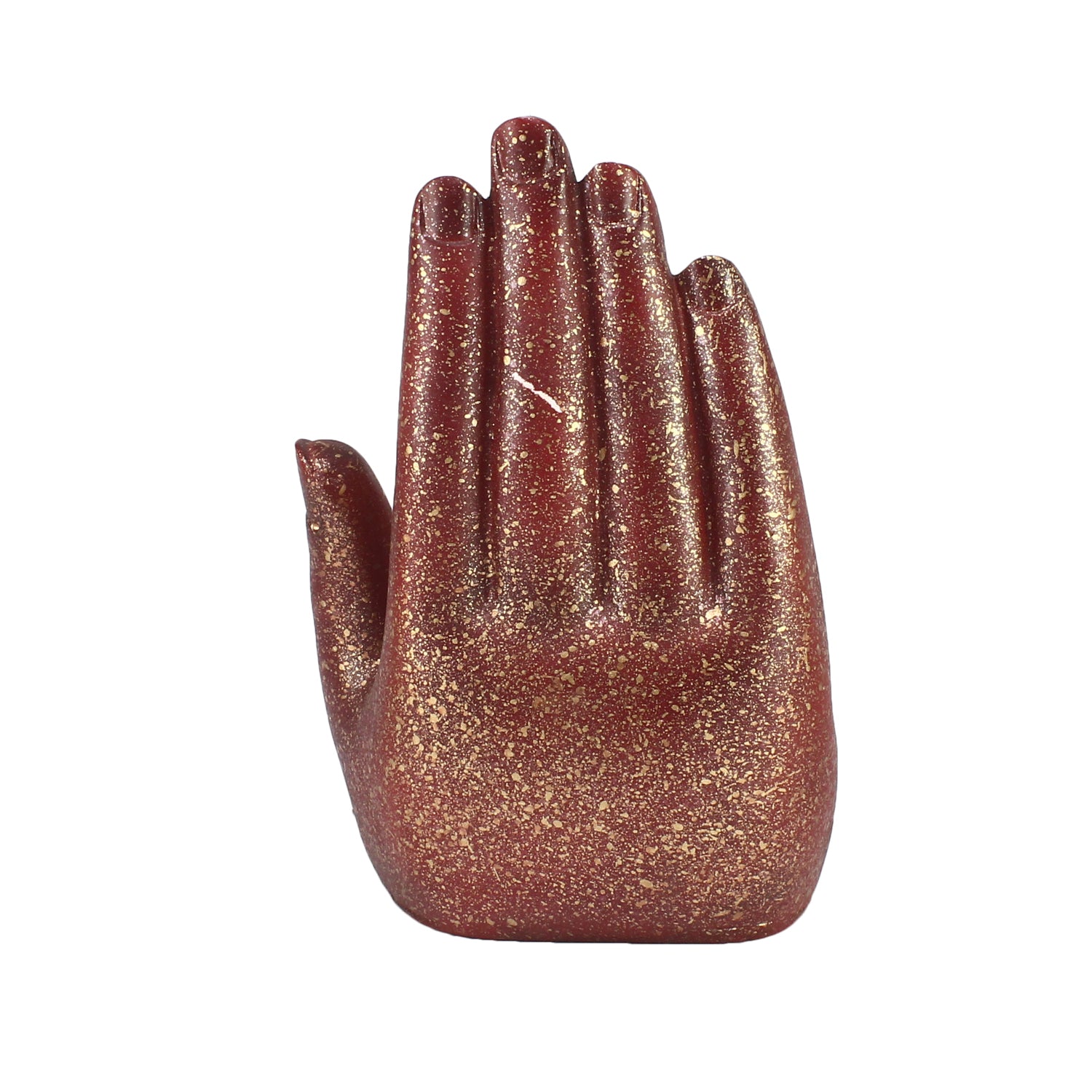 Sparkle Red Handcrafted Palm Buddha 5