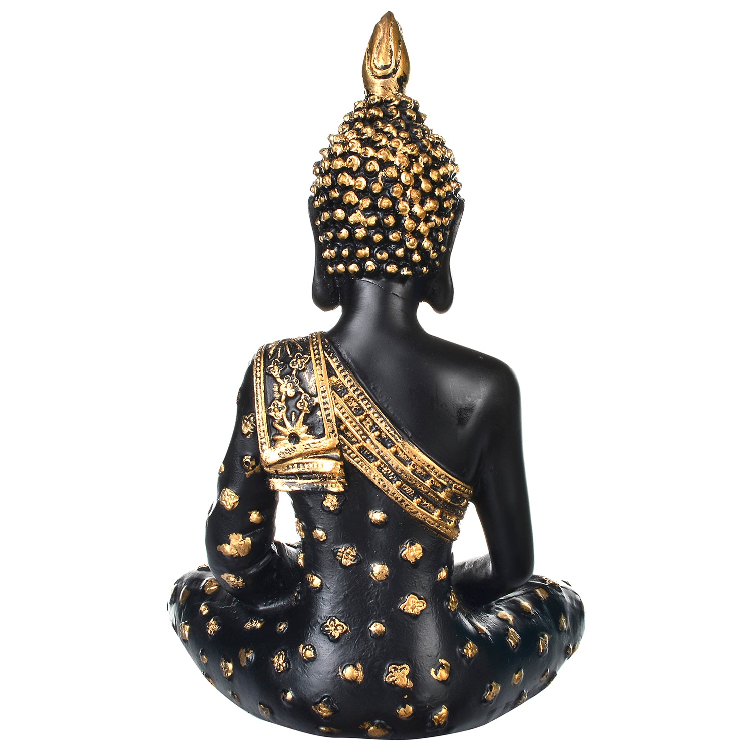 Handcrafted Meditating Blessing Buddha ( Black & Gold ) 4