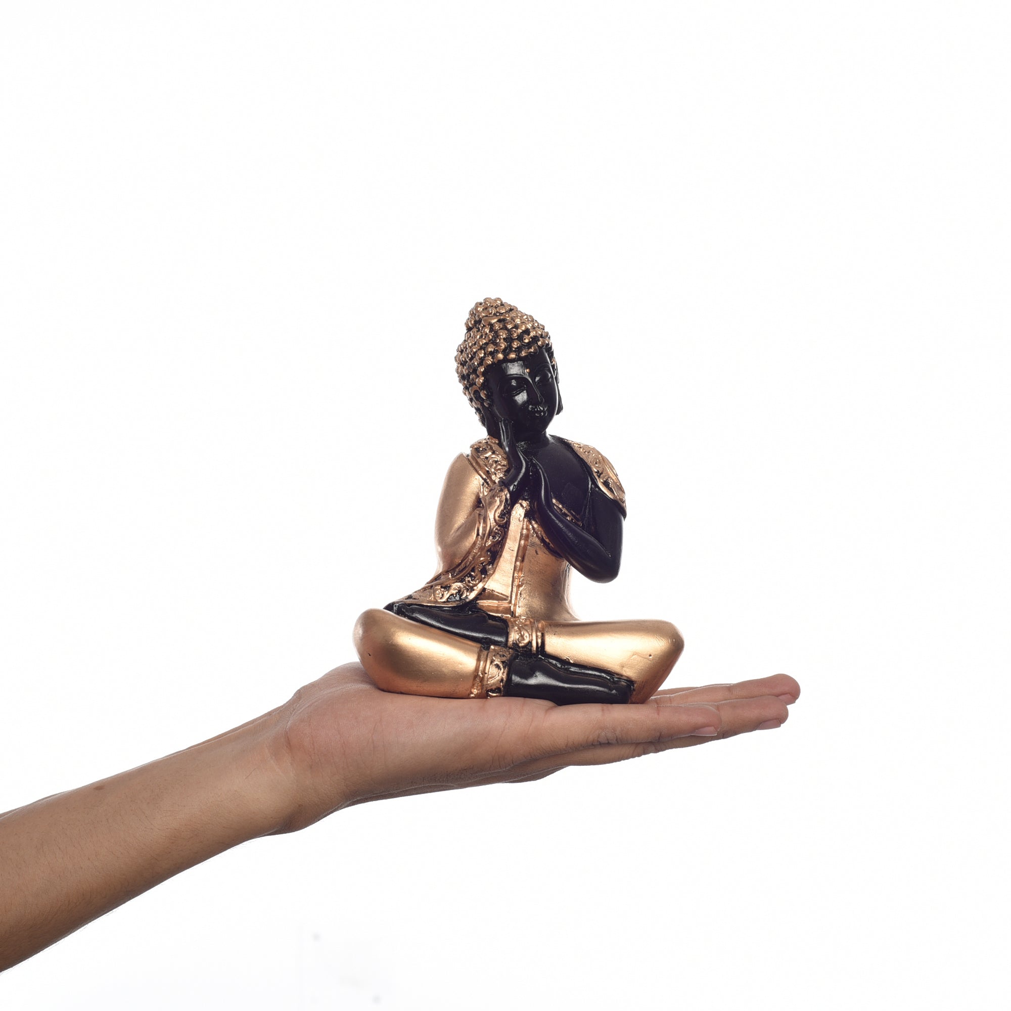 Brass Buddha Resting Premium Brass Golden Showpiece 4