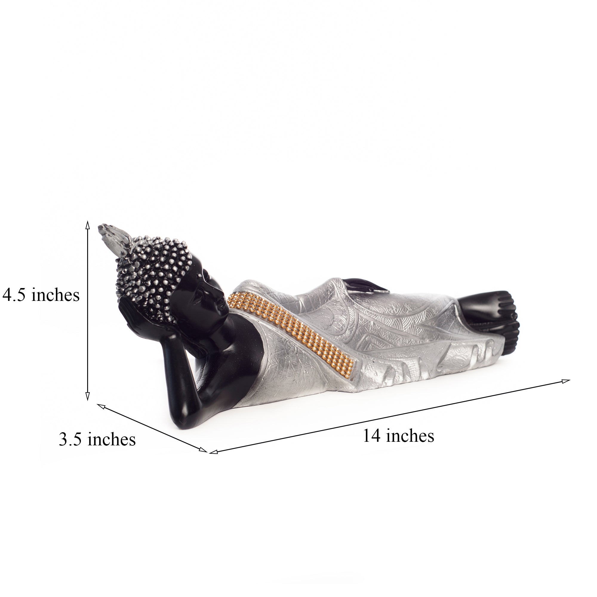 Polyresin Reclining Buddha Statue For Home Decor 2