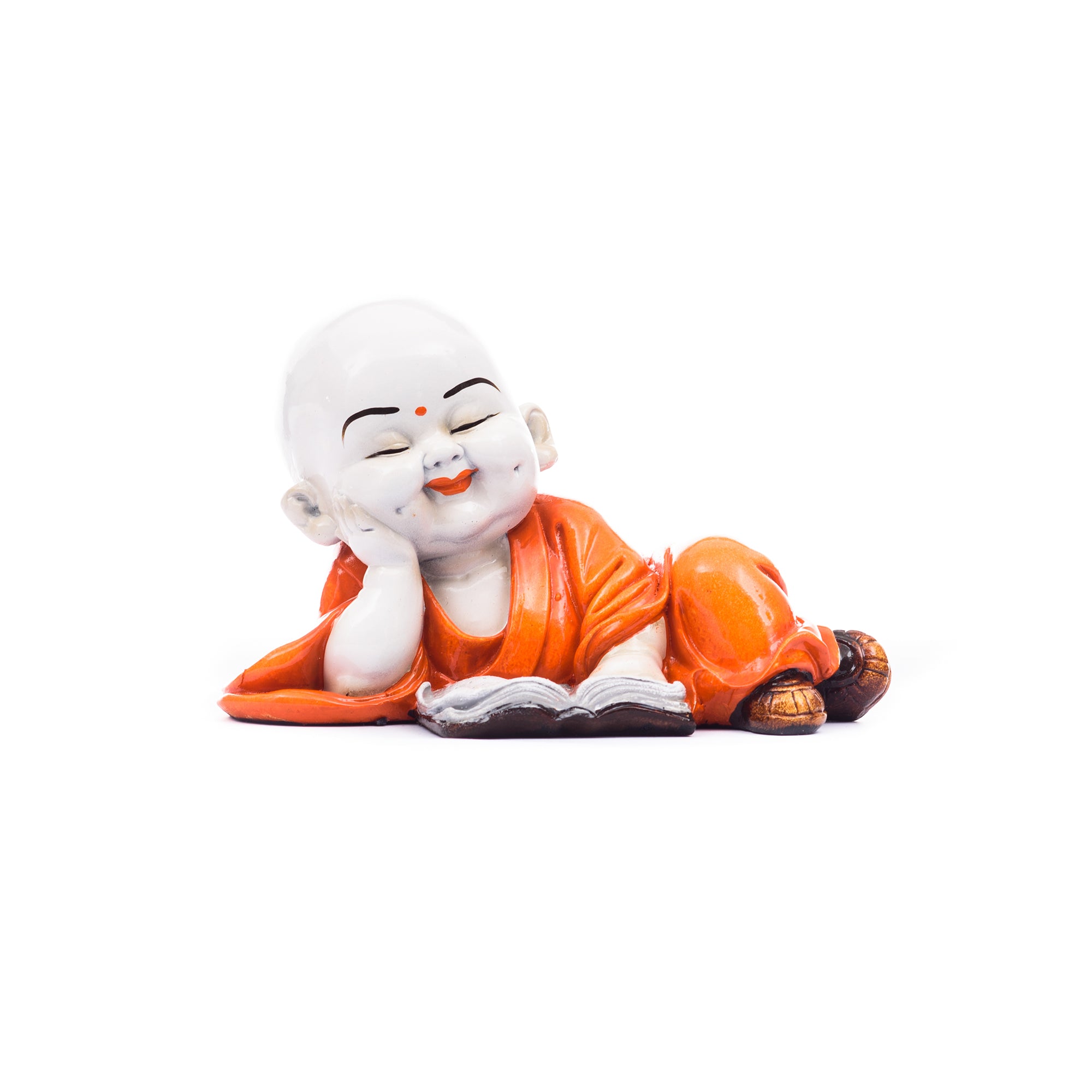 Polyresin Resting Laughing Cute Baby Buddha Statue 1