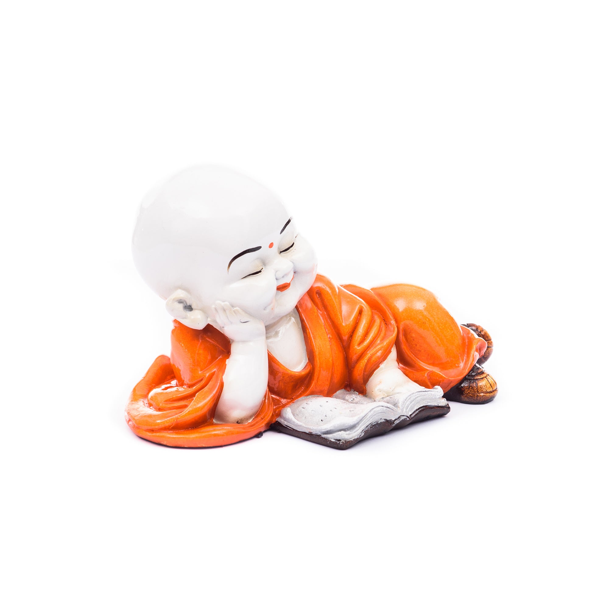 Polyresin Resting Laughing Cute Baby Buddha Statue 3
