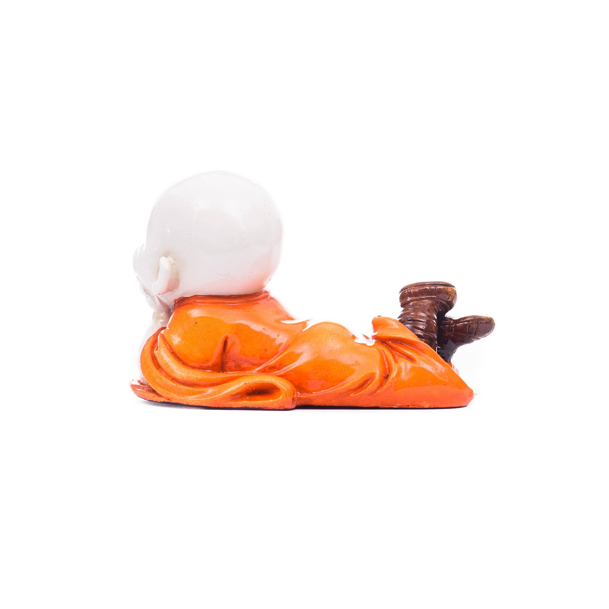 Polyresin Resting Laughing Cute Baby Buddha Statue 4