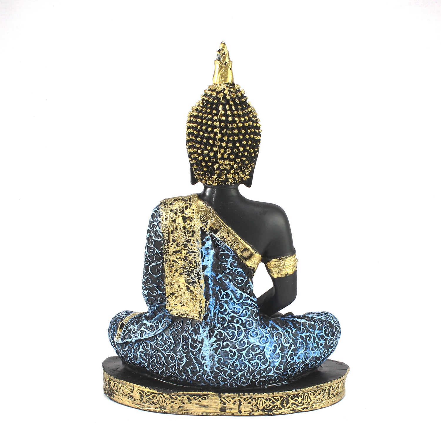 Blue Meditating Buddha Decorative Showpiece - 24 cm 5